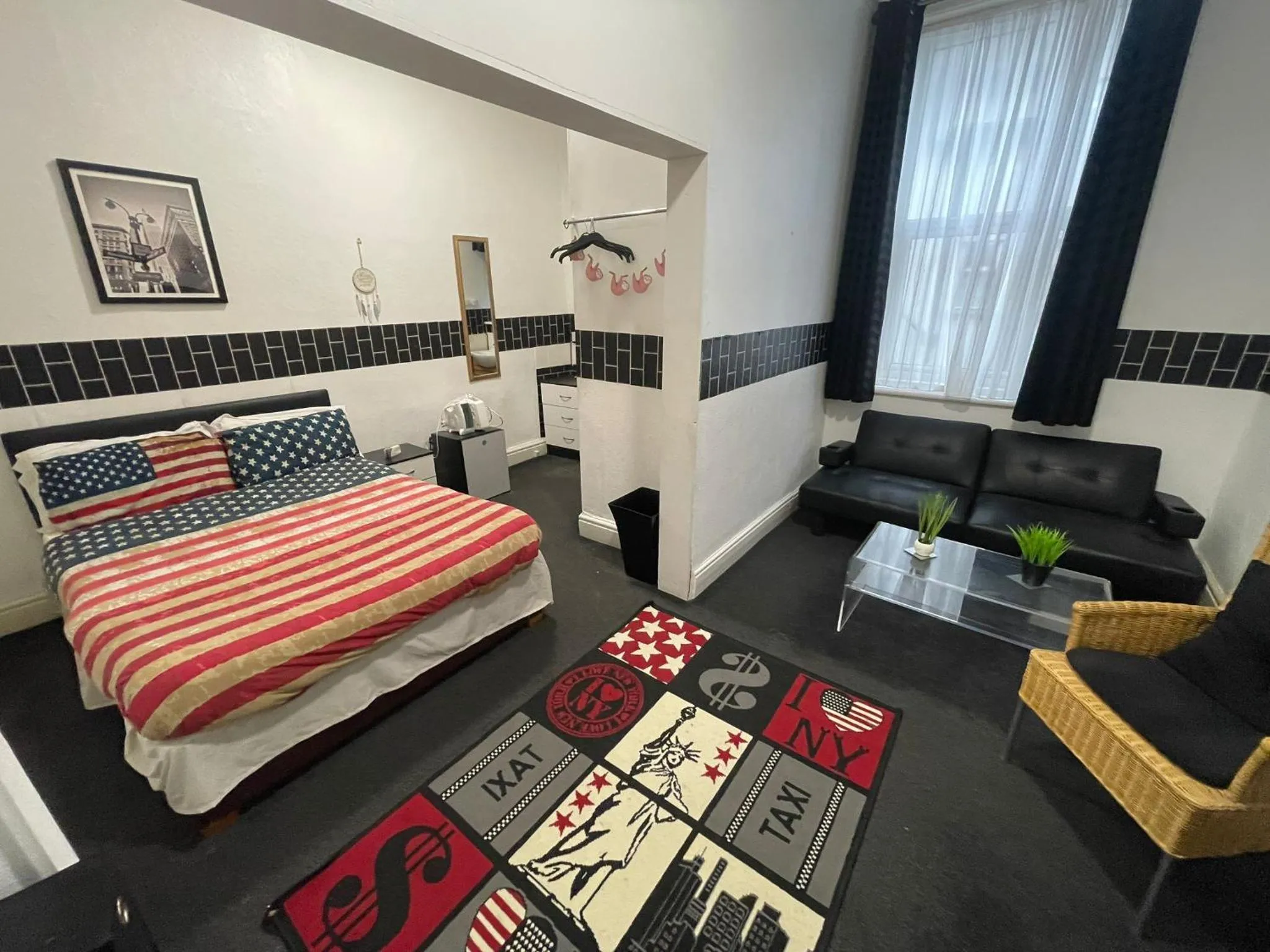 Bed in Manhattan Hotel