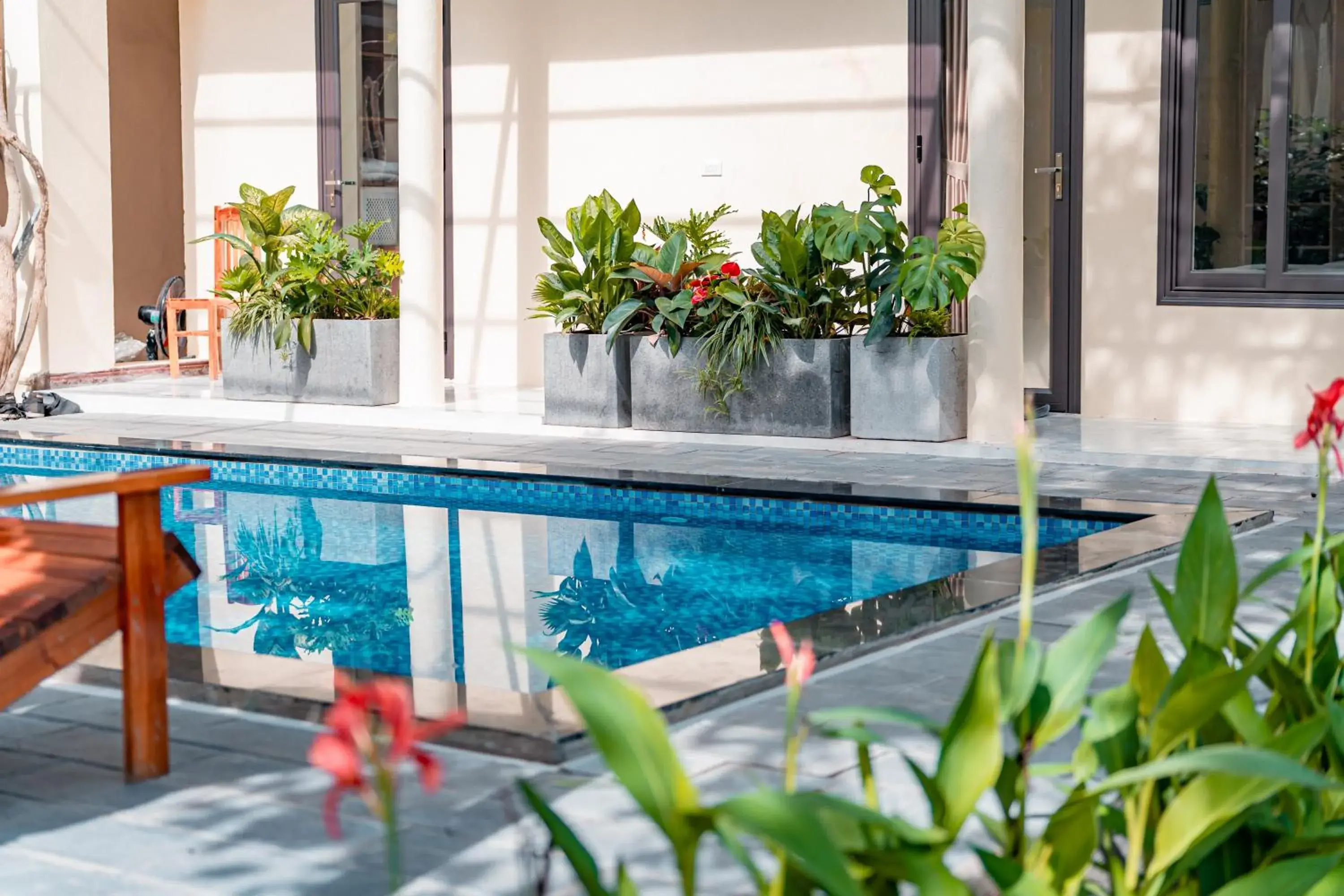 Triple Room with Pool View - single occupancy in Trang An Freedom Hood Triple Room with Pool View - single occupancy in Trang An Freedom Hood