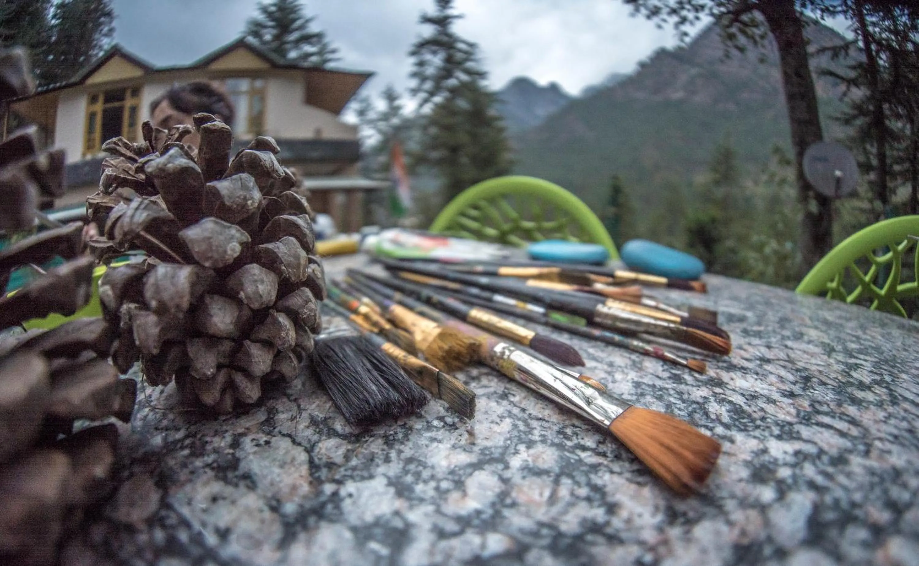 Property building in Parvati Kuteer riverside resort