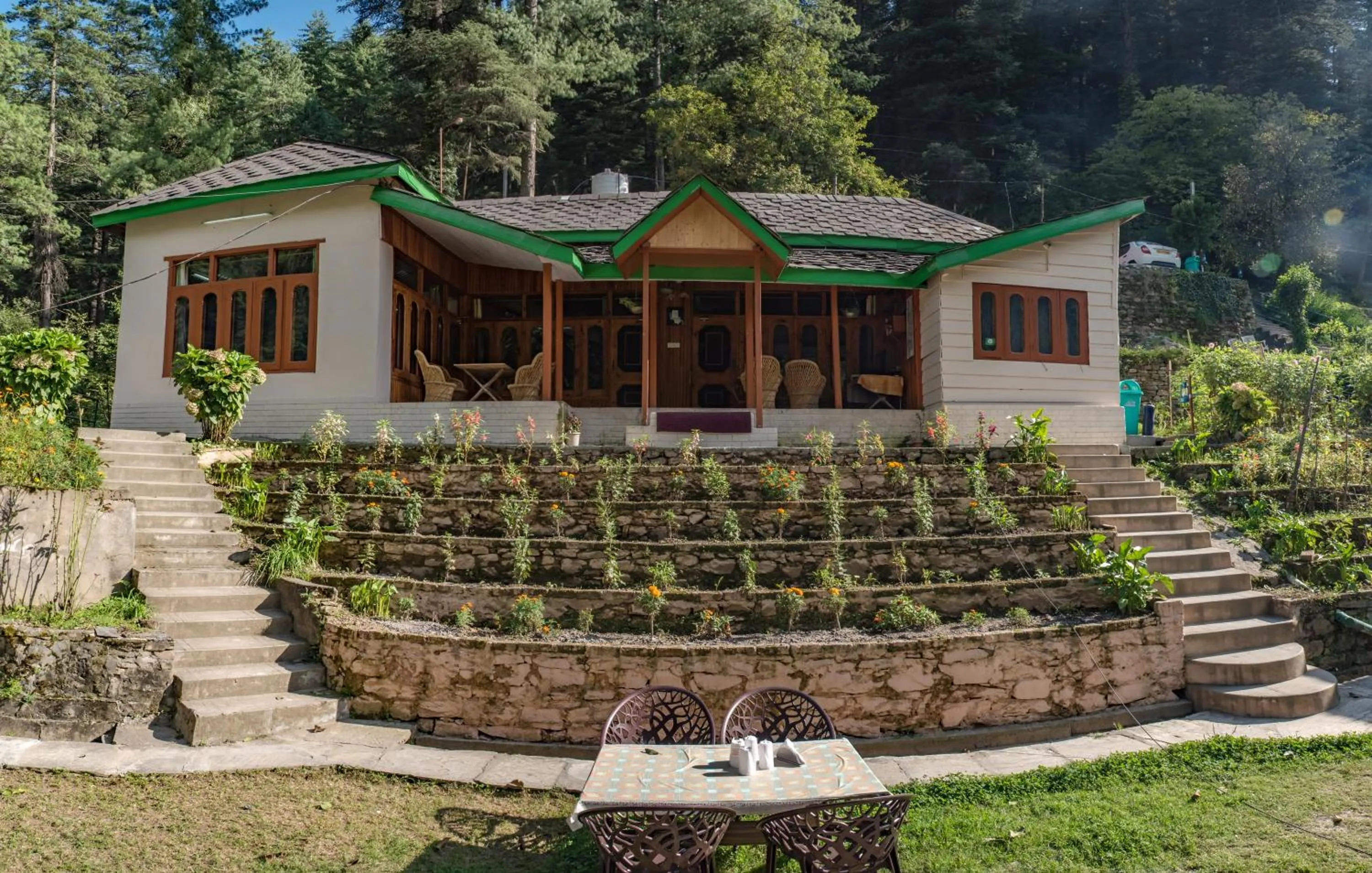 Day in Parvati Kuteer riverside resort