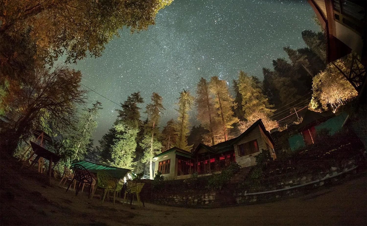 Property building in Parvati Kuteer riverside resort