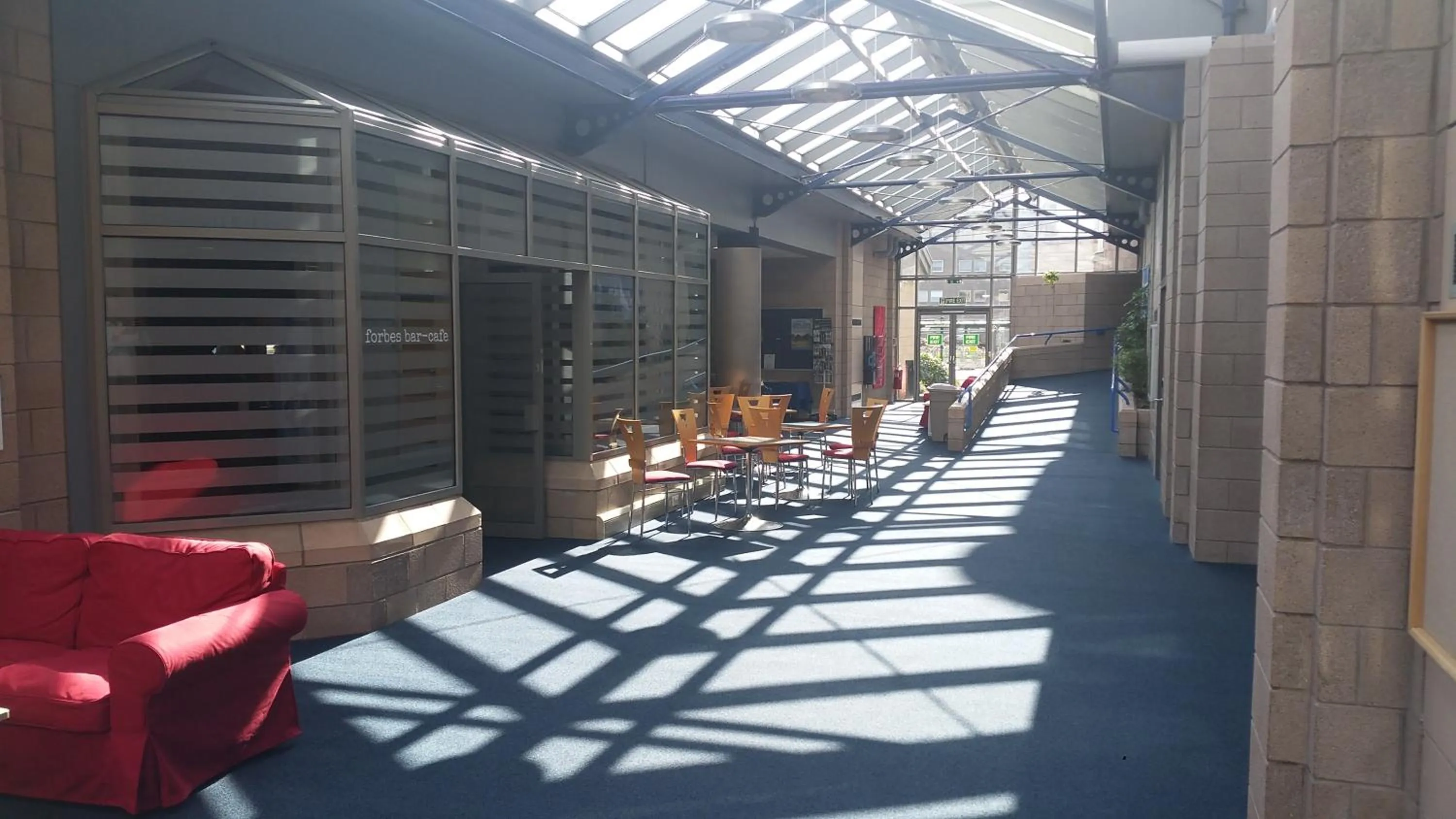Seating area in Agnes Blackadder Hall - Campus Accommodation