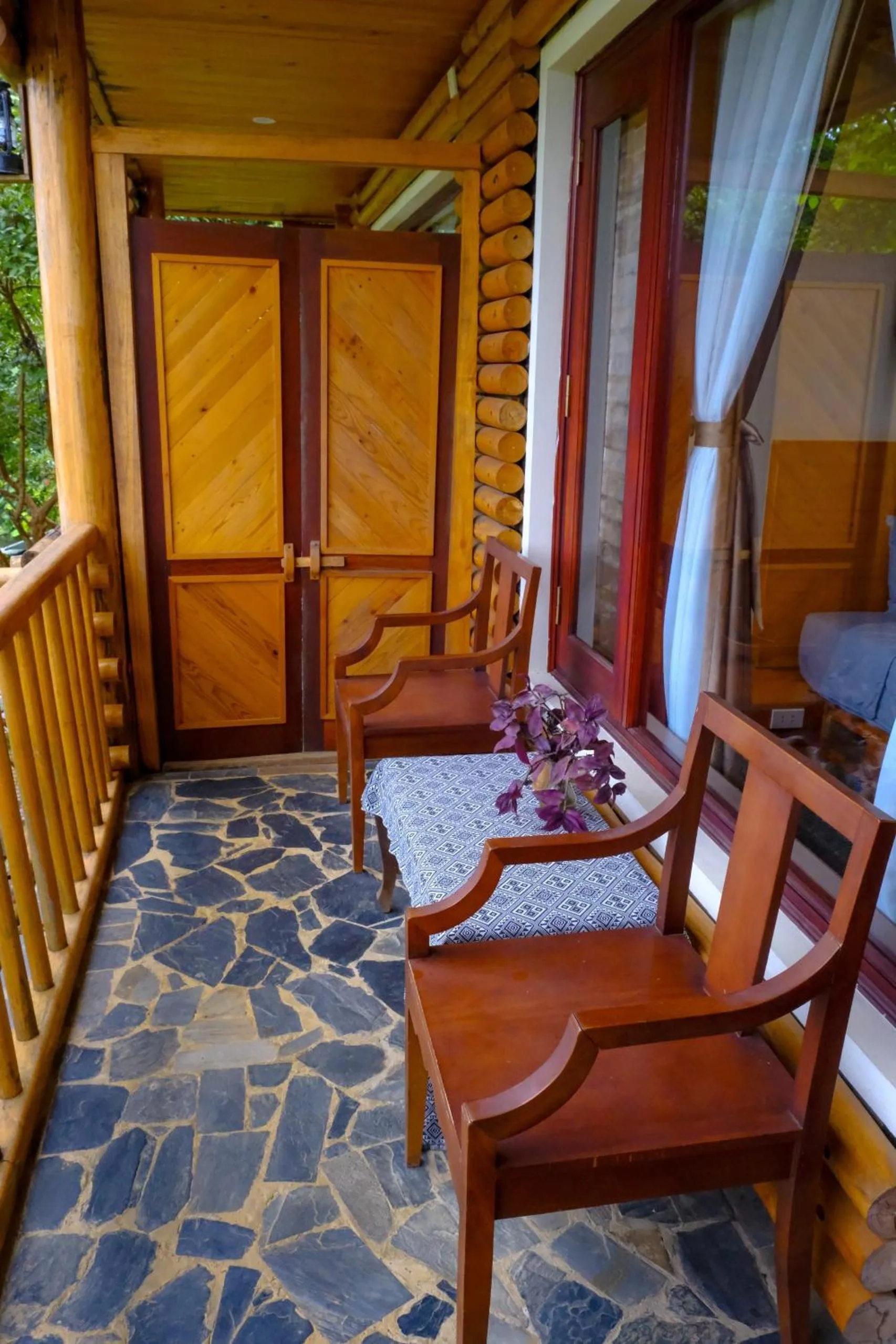 Balcony/Terrace in Pu Luong Jungle Lodge