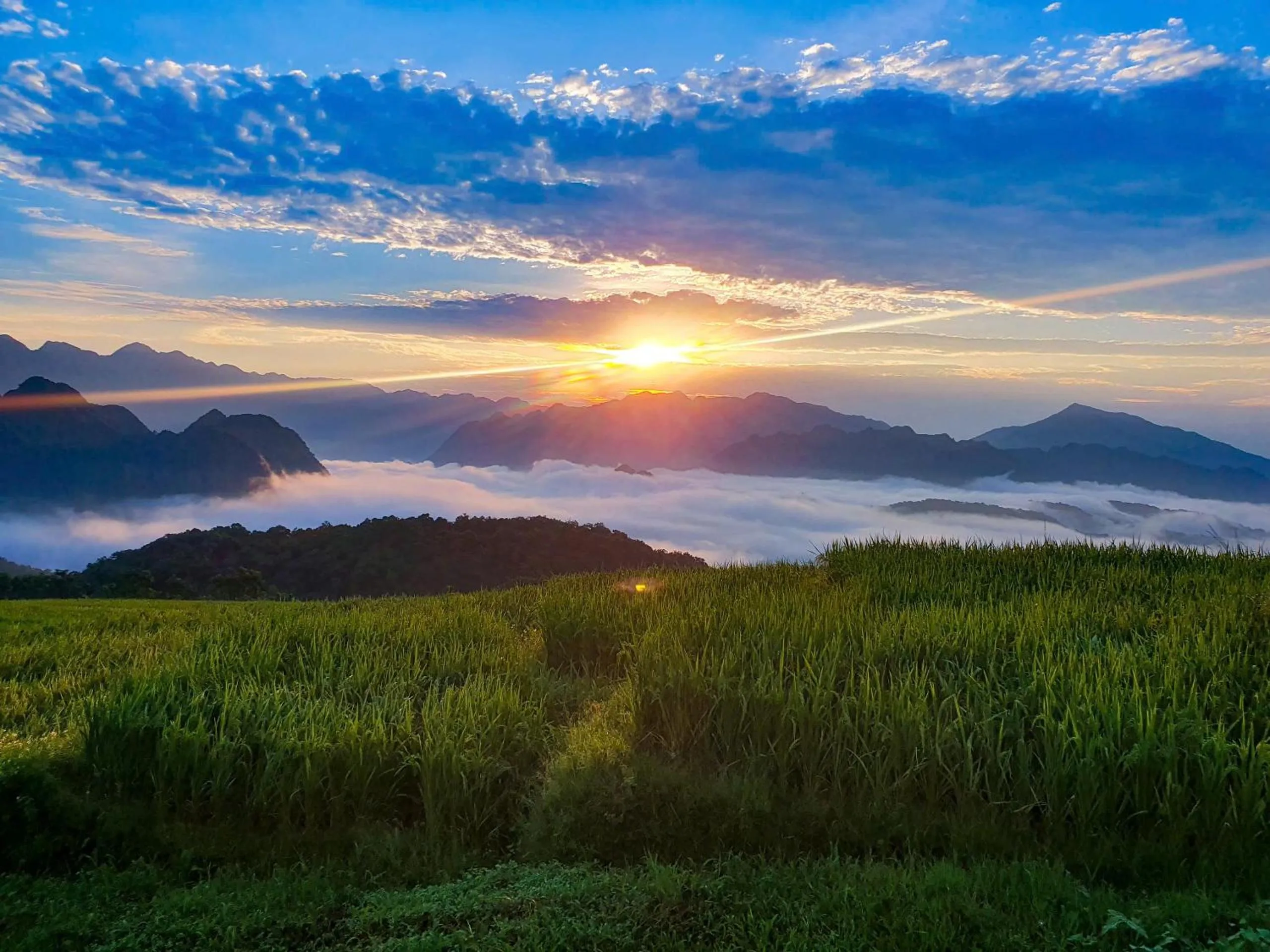 Natural landscape in Pu Luong Jungle Lodge