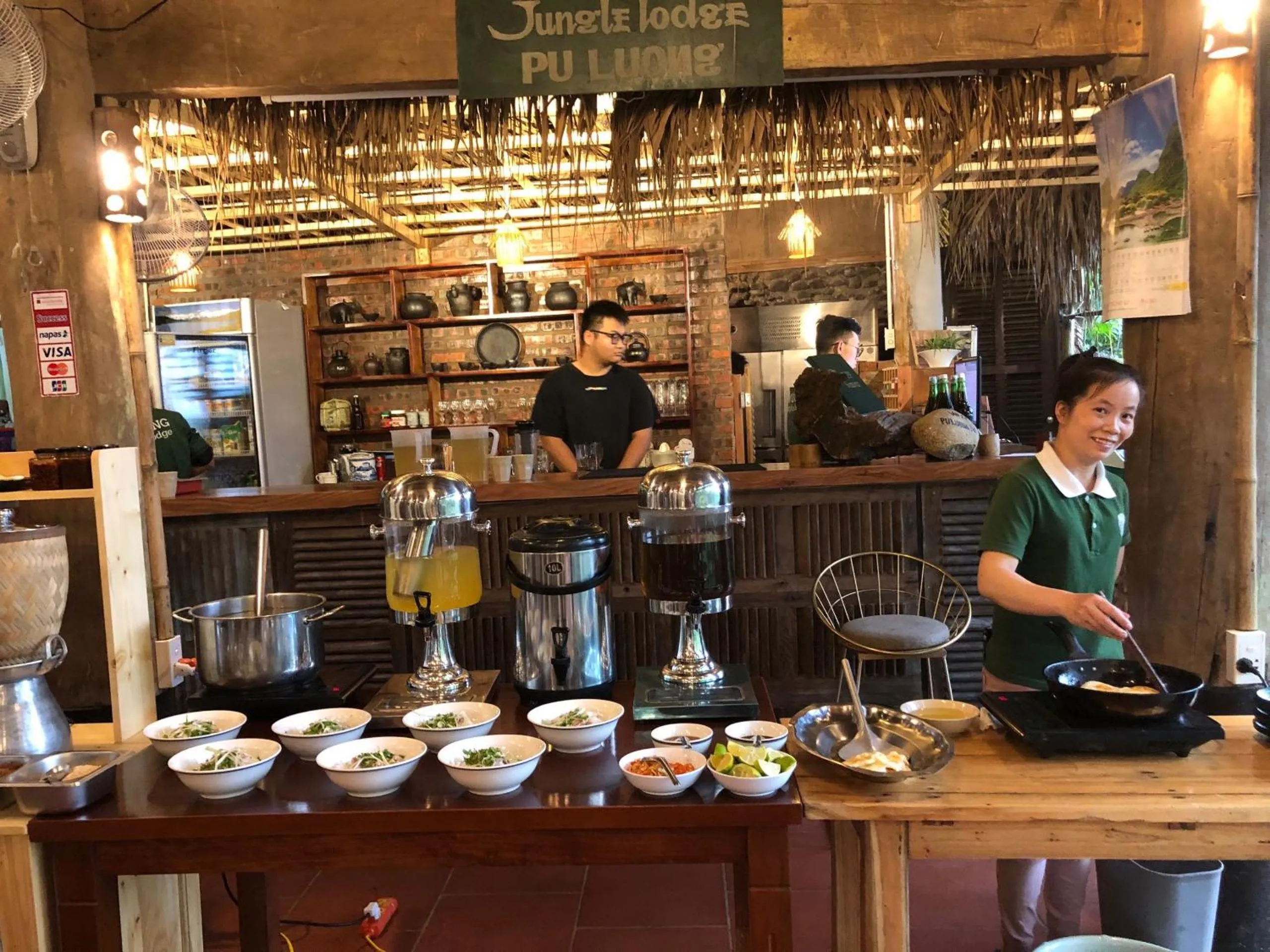 Breakfast in Pu Luong Jungle Lodge