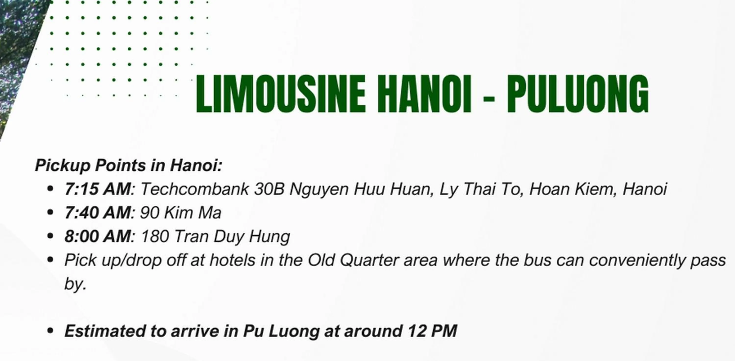 Area and facilities in Pu Luong Jungle Lodge