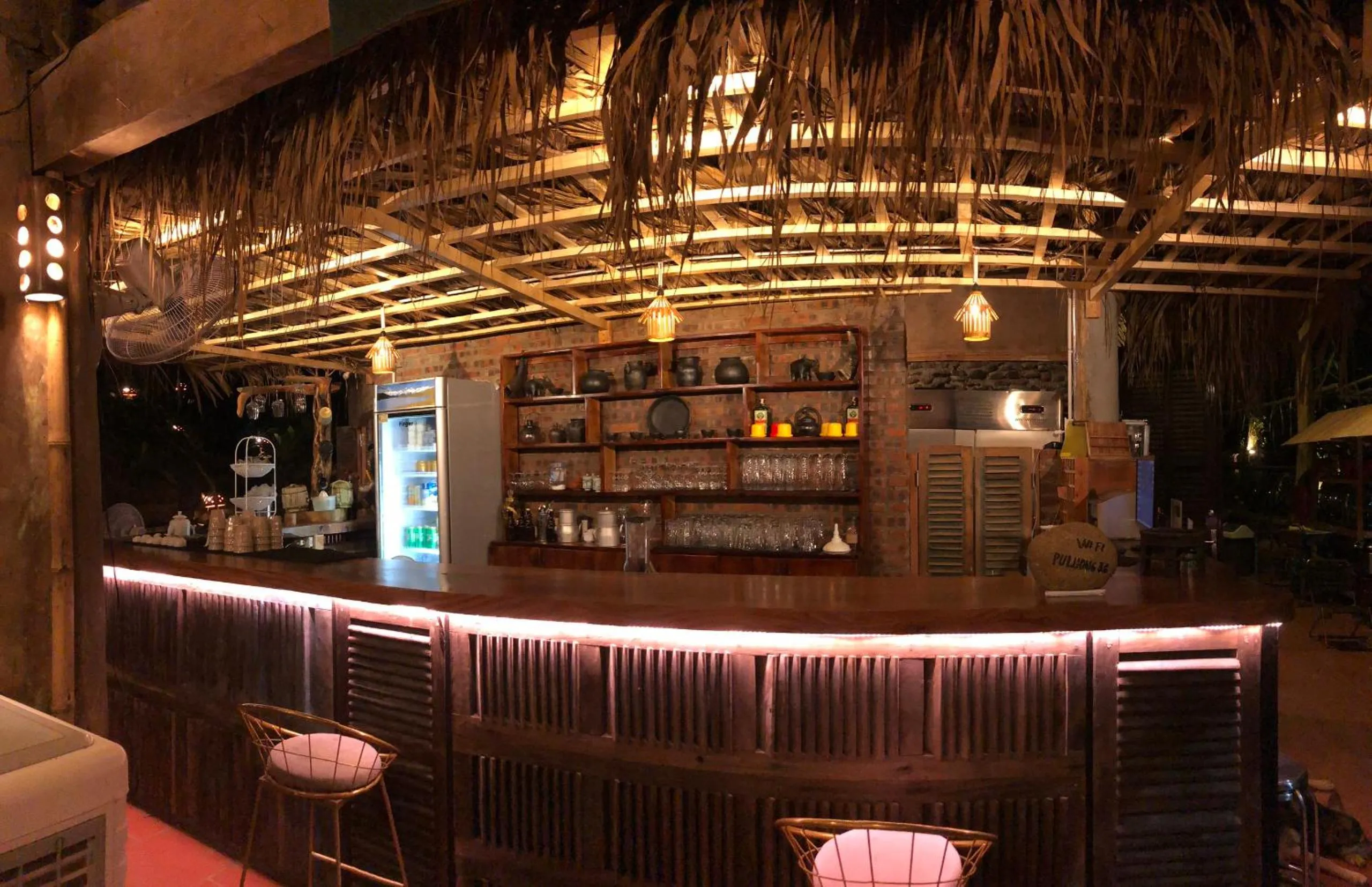 Lounge or bar in Pu Luong Jungle Lodge