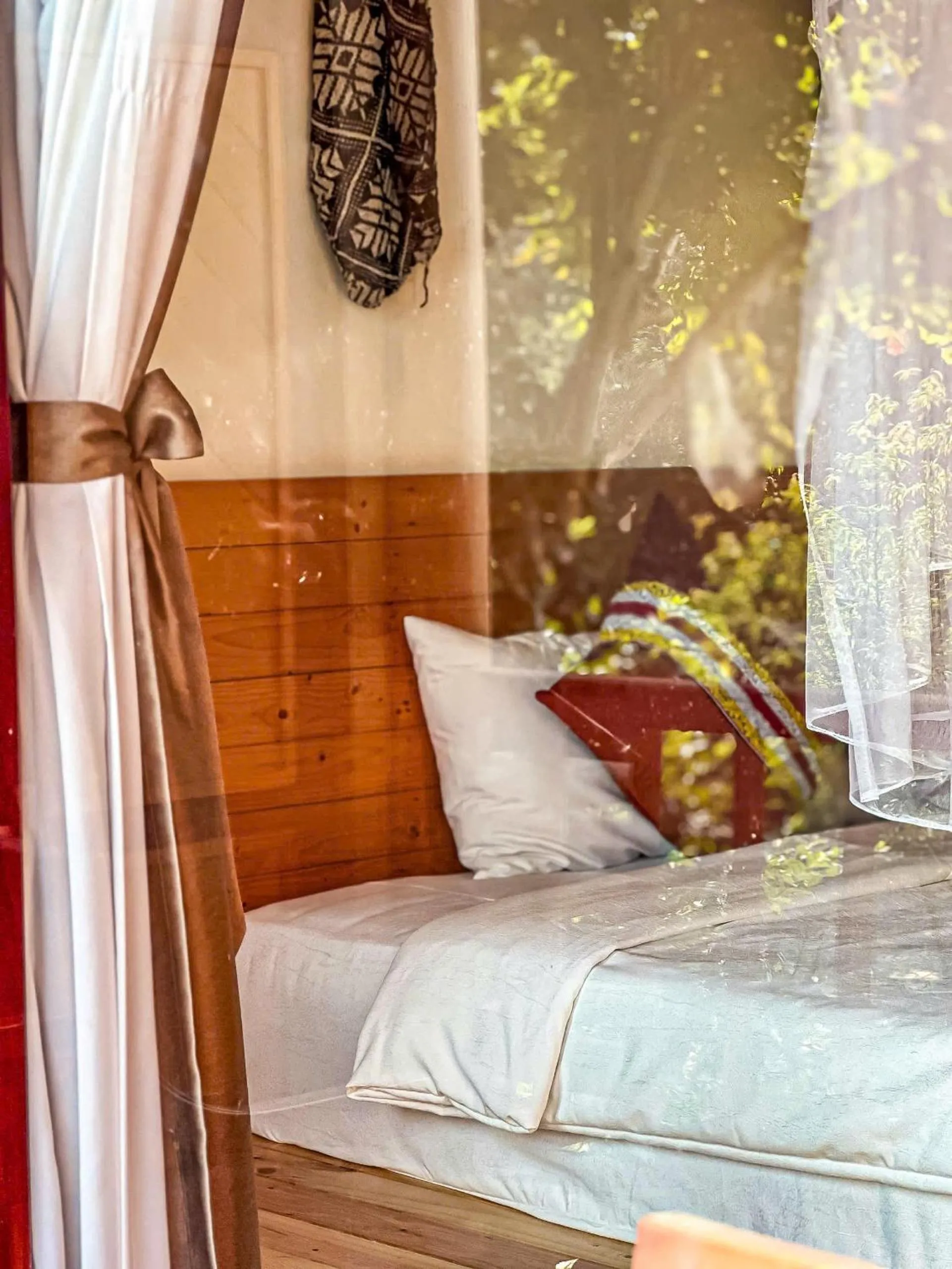 Bed in Pu Luong Jungle Lodge