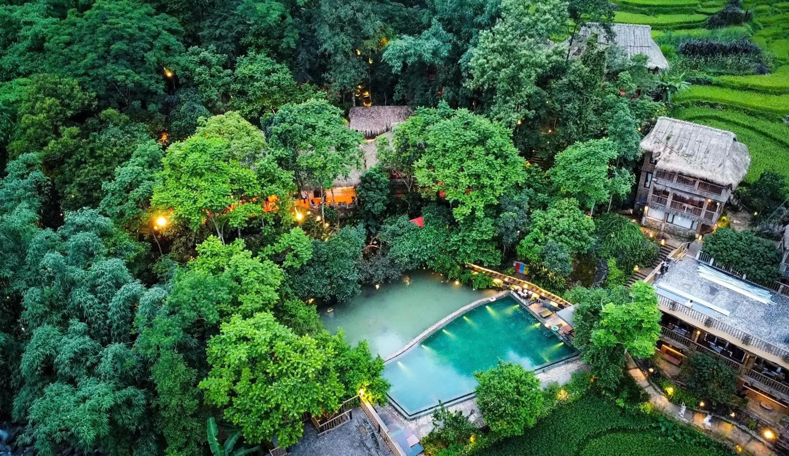 Property building in Pu Luong Jungle Lodge