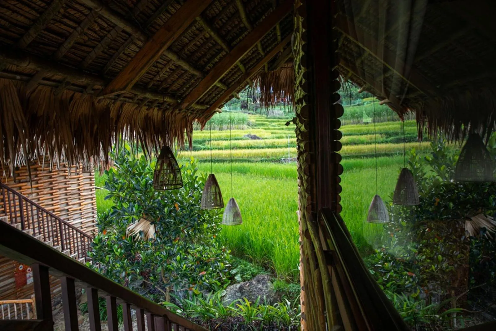 Balcony/Terrace in Pu Luong Jungle Lodge