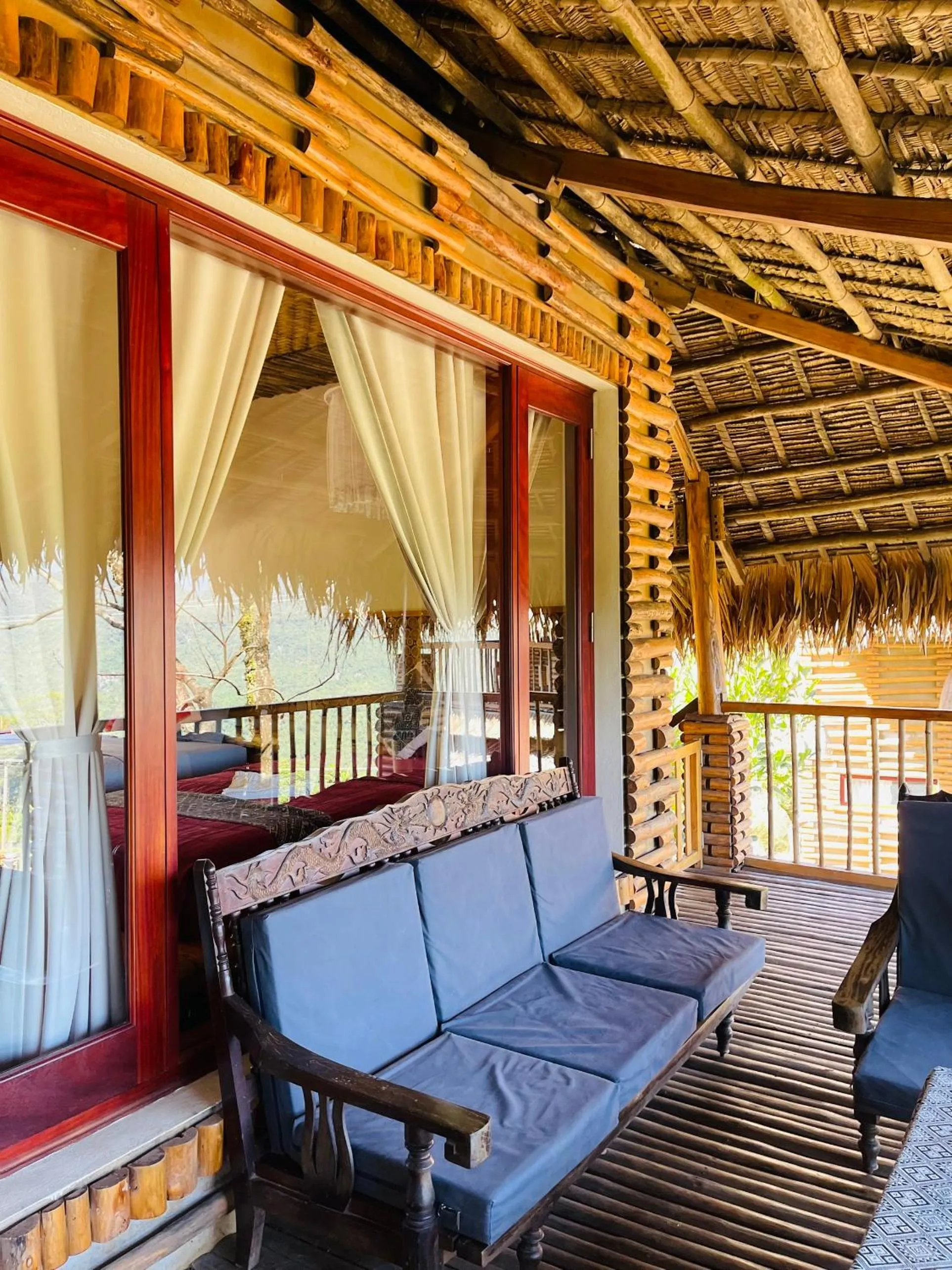 Balcony/Terrace in Pu Luong Jungle Lodge