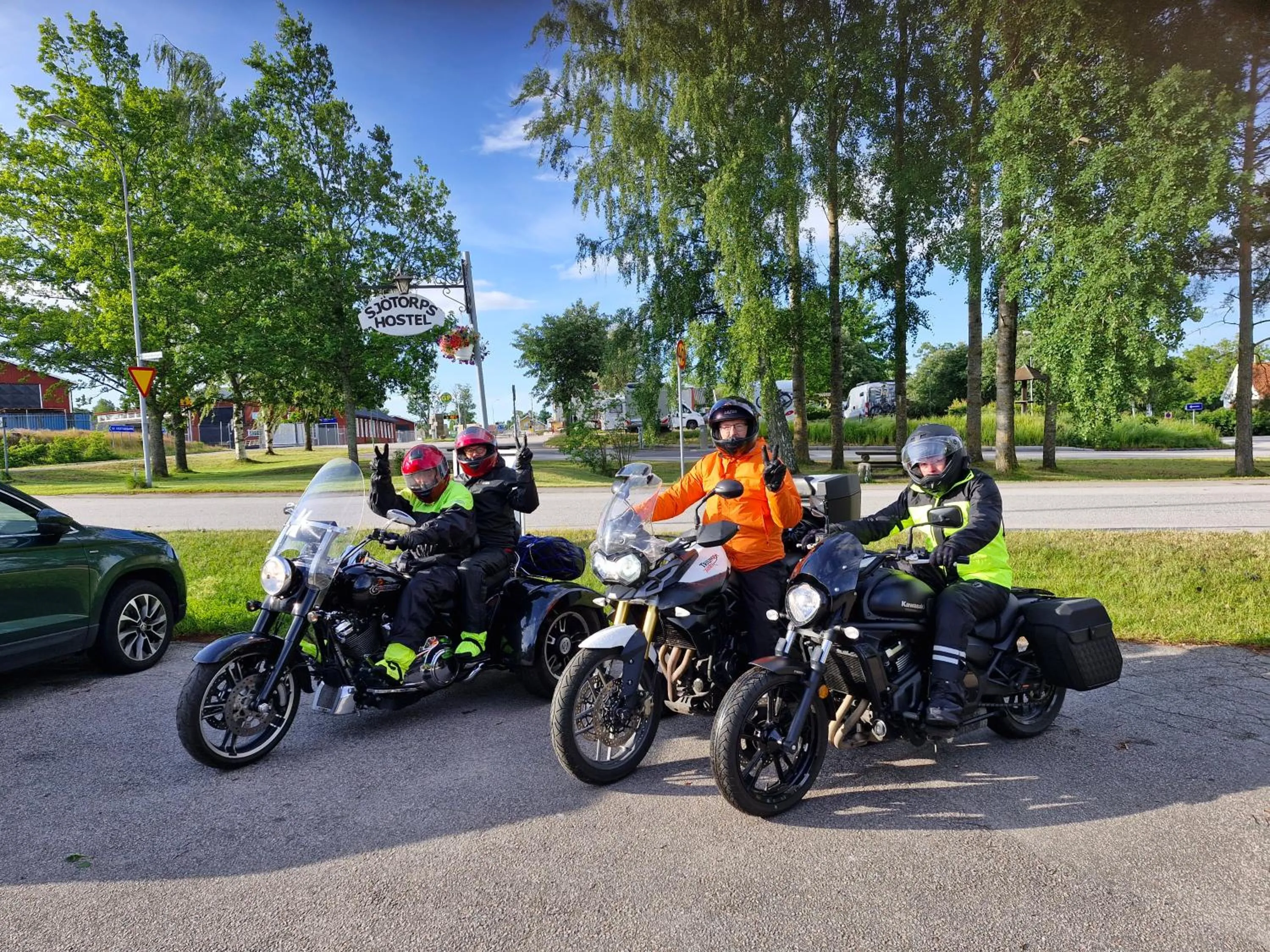 group of guests in SJÖTORPS HOSTEL