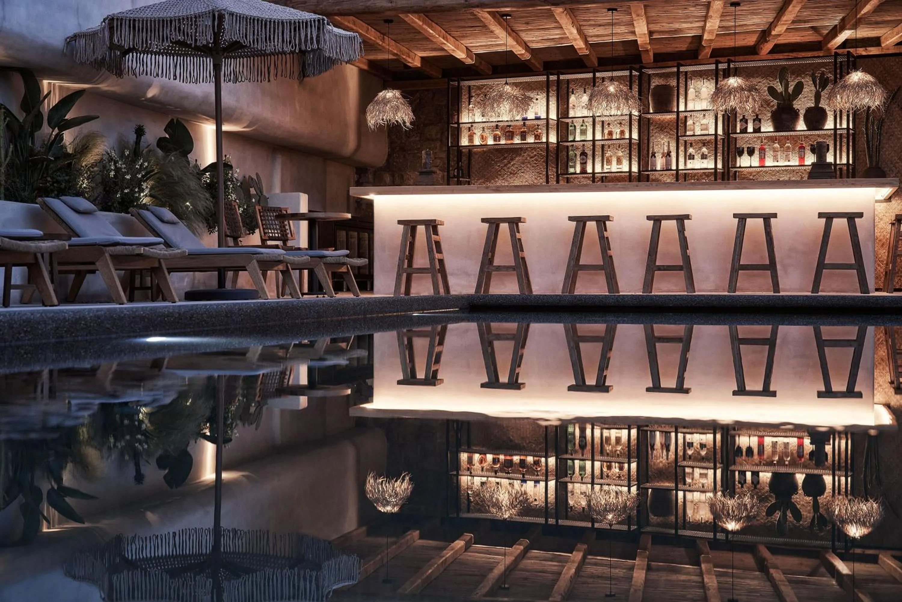 Swimming pool in Amyth of Mykonos Agios Stefanos