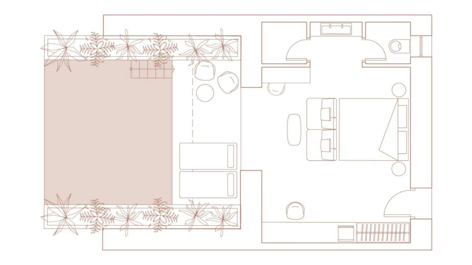 Photo of the whole room in Amyth of Mykonos Agios Stefanos