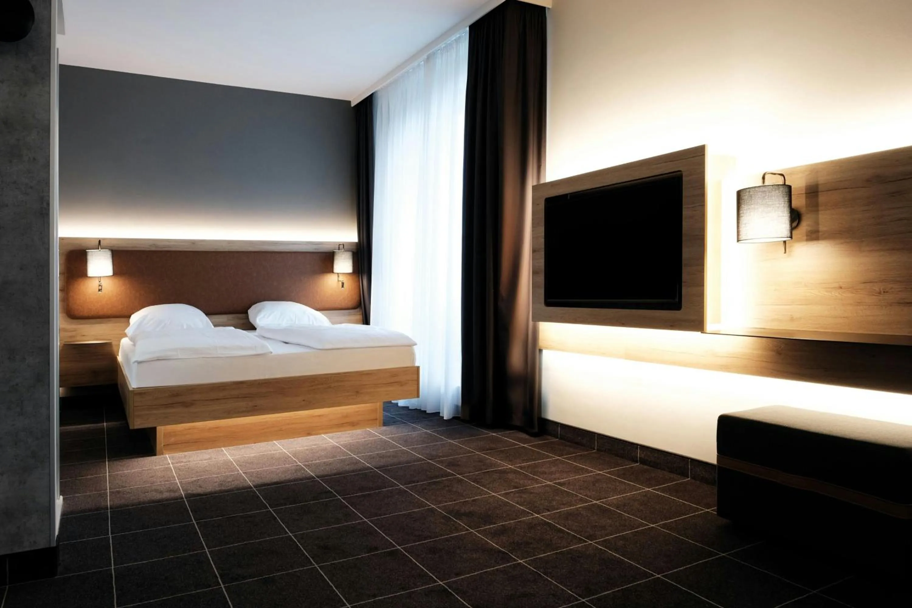 Photo of the whole room, Bed in Four Points Flex by Sheraton Ratingen Düsseldorf Airport
