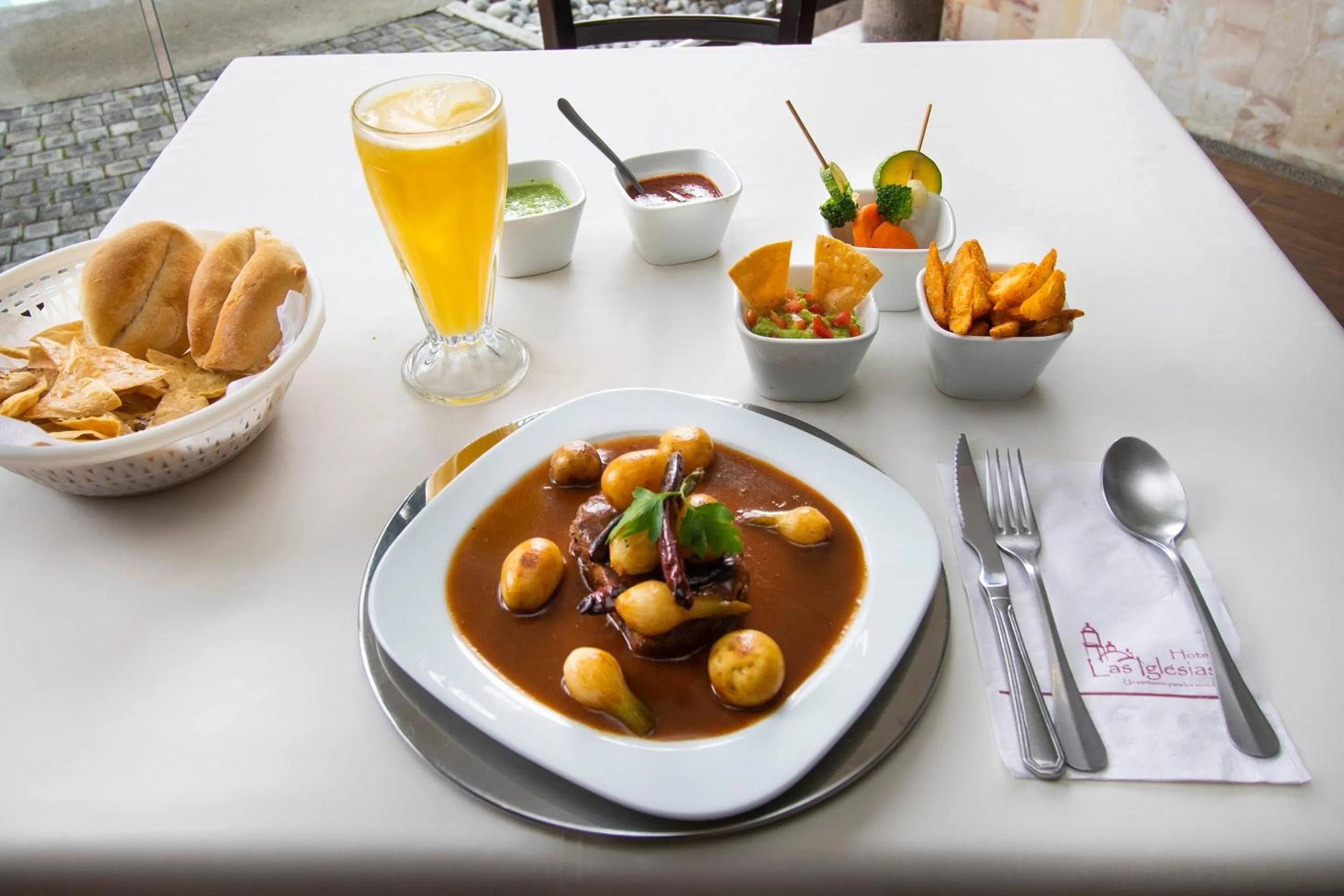 Food in Hotel Las Iglesias, Cholula