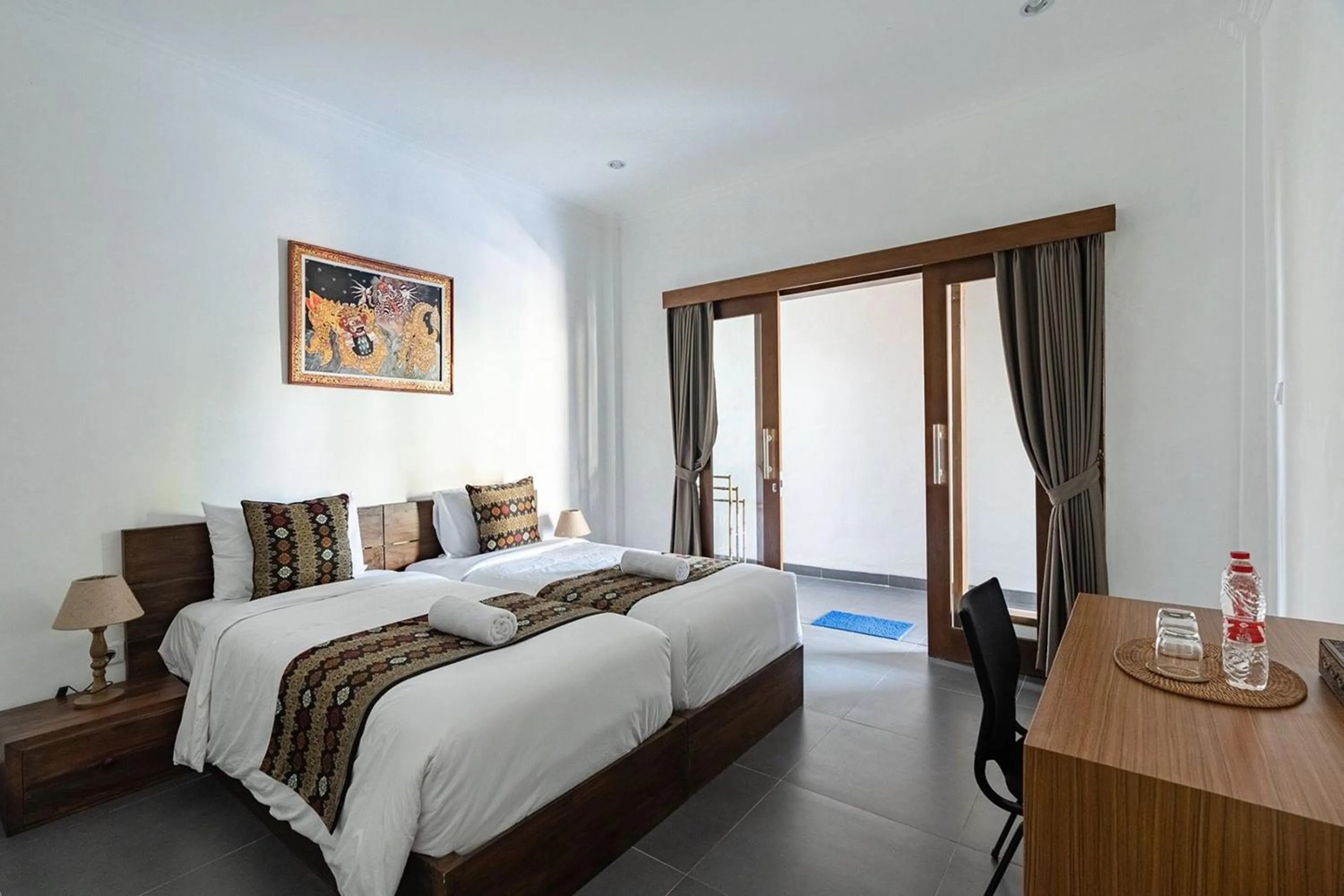 Bed in D'Meten Guest House Canggu