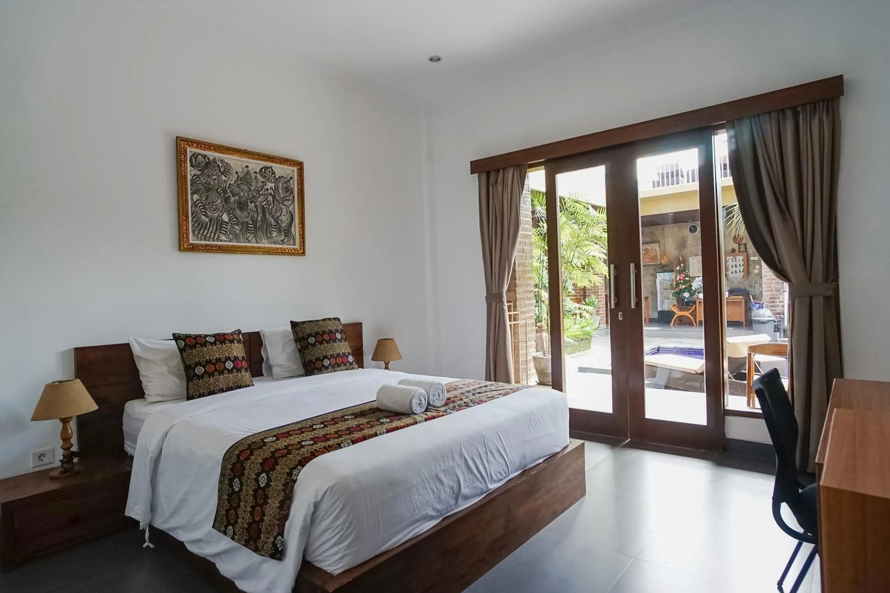 Bed in D'Meten Guest House Canggu