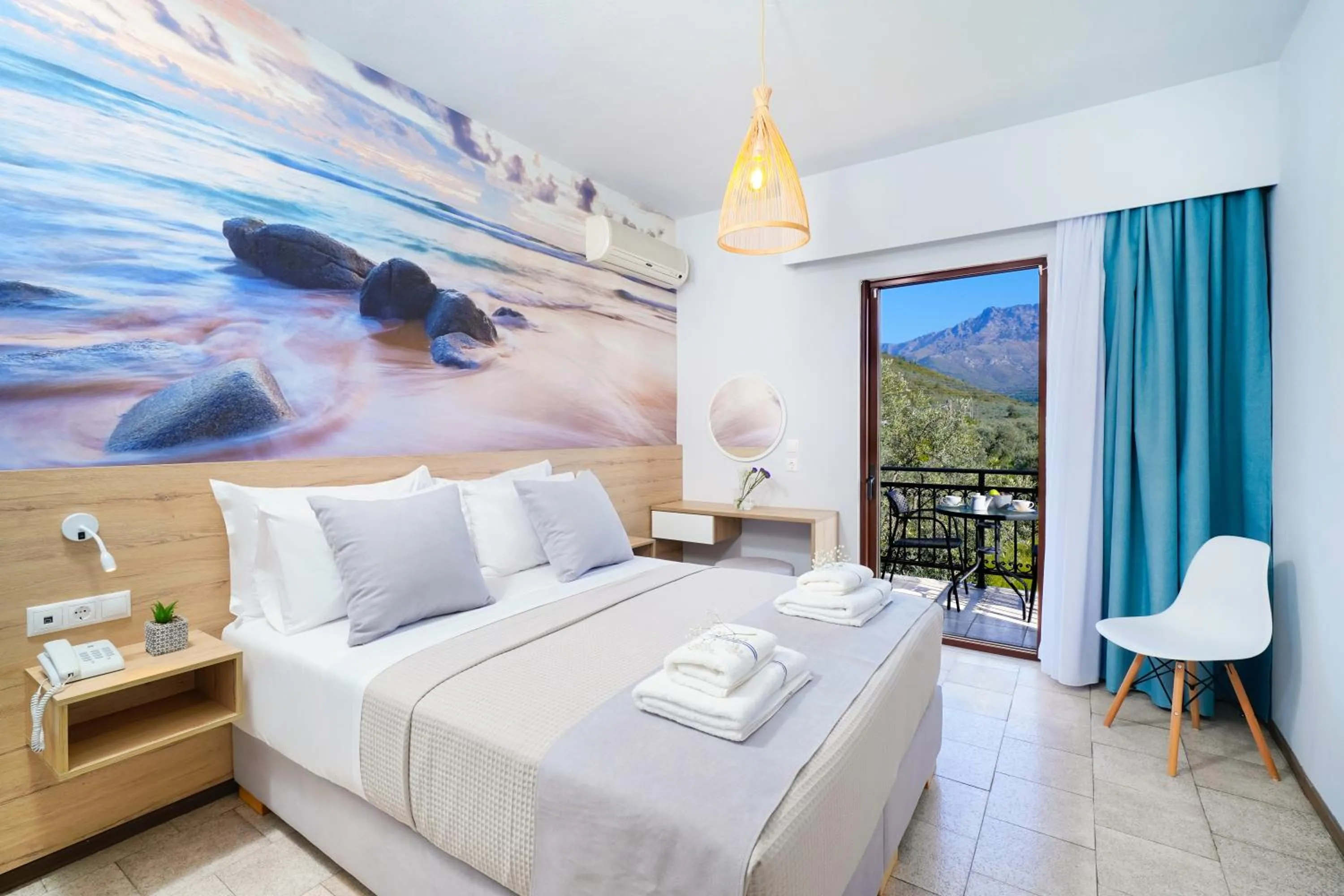 Bed in Nefeli Fresh Hotel by Del Mare