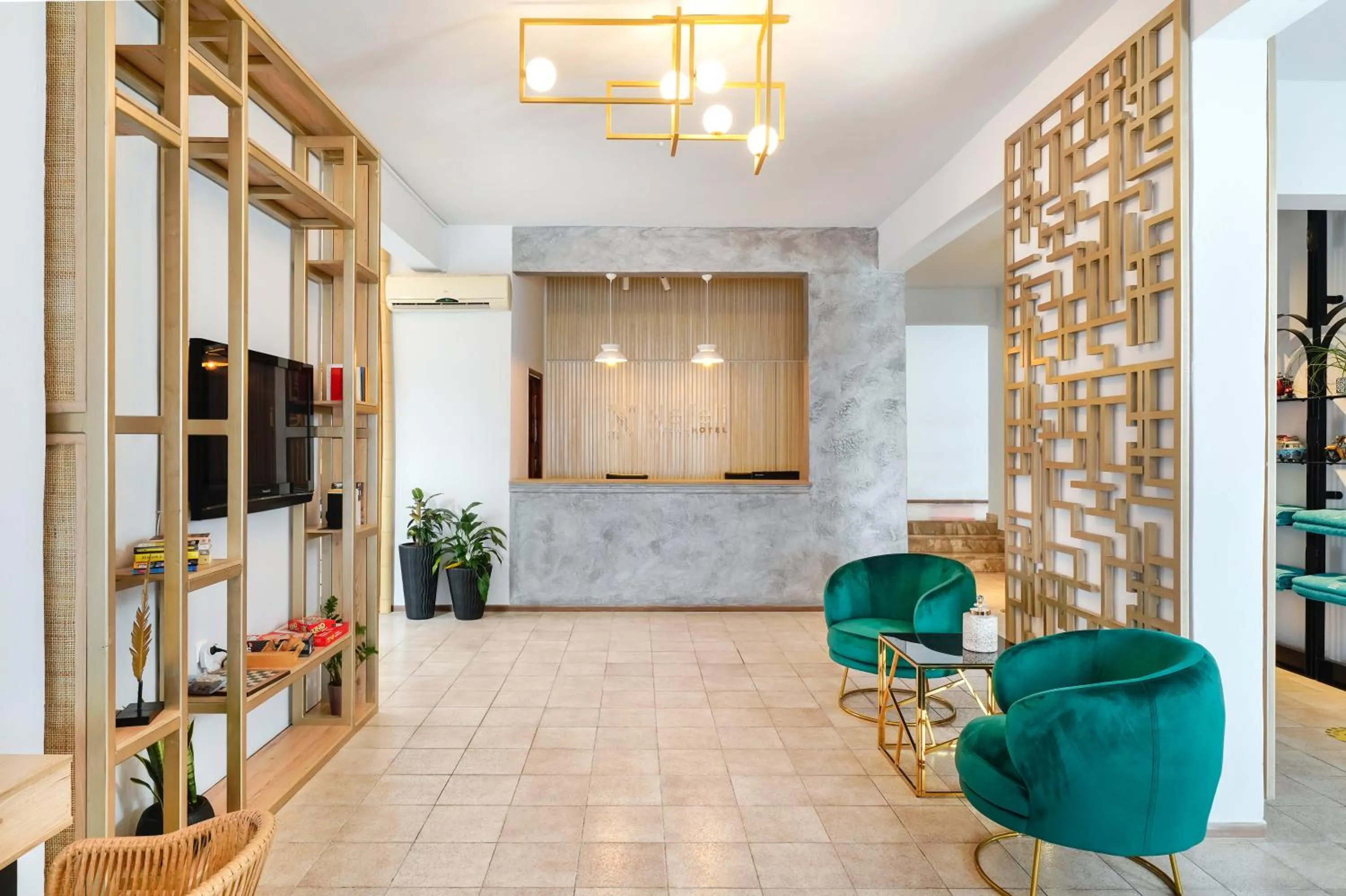 Lobby or reception in Nefeli Fresh Hotel by Del Mare