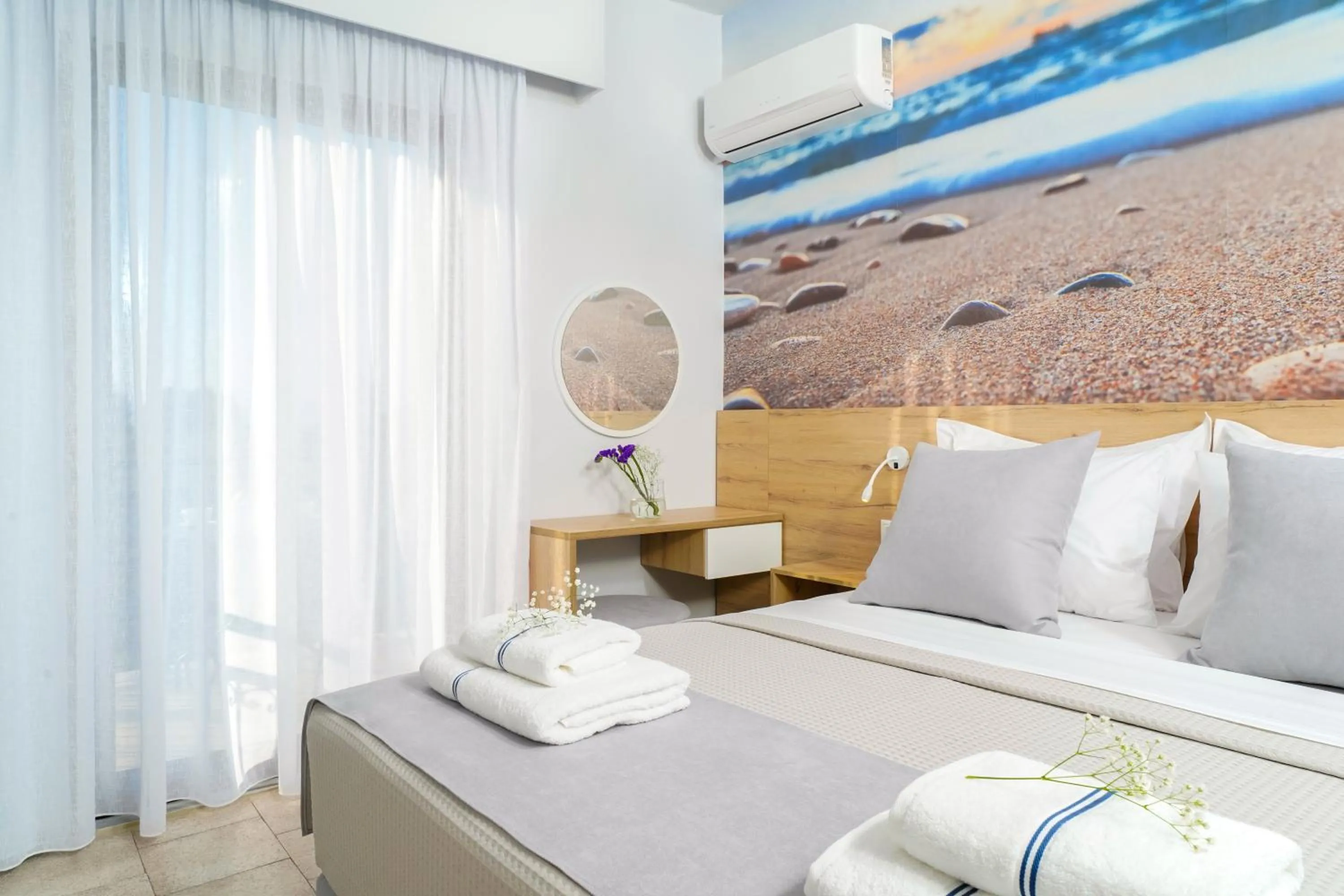 Bed in Nefeli Fresh Hotel by Del Mare