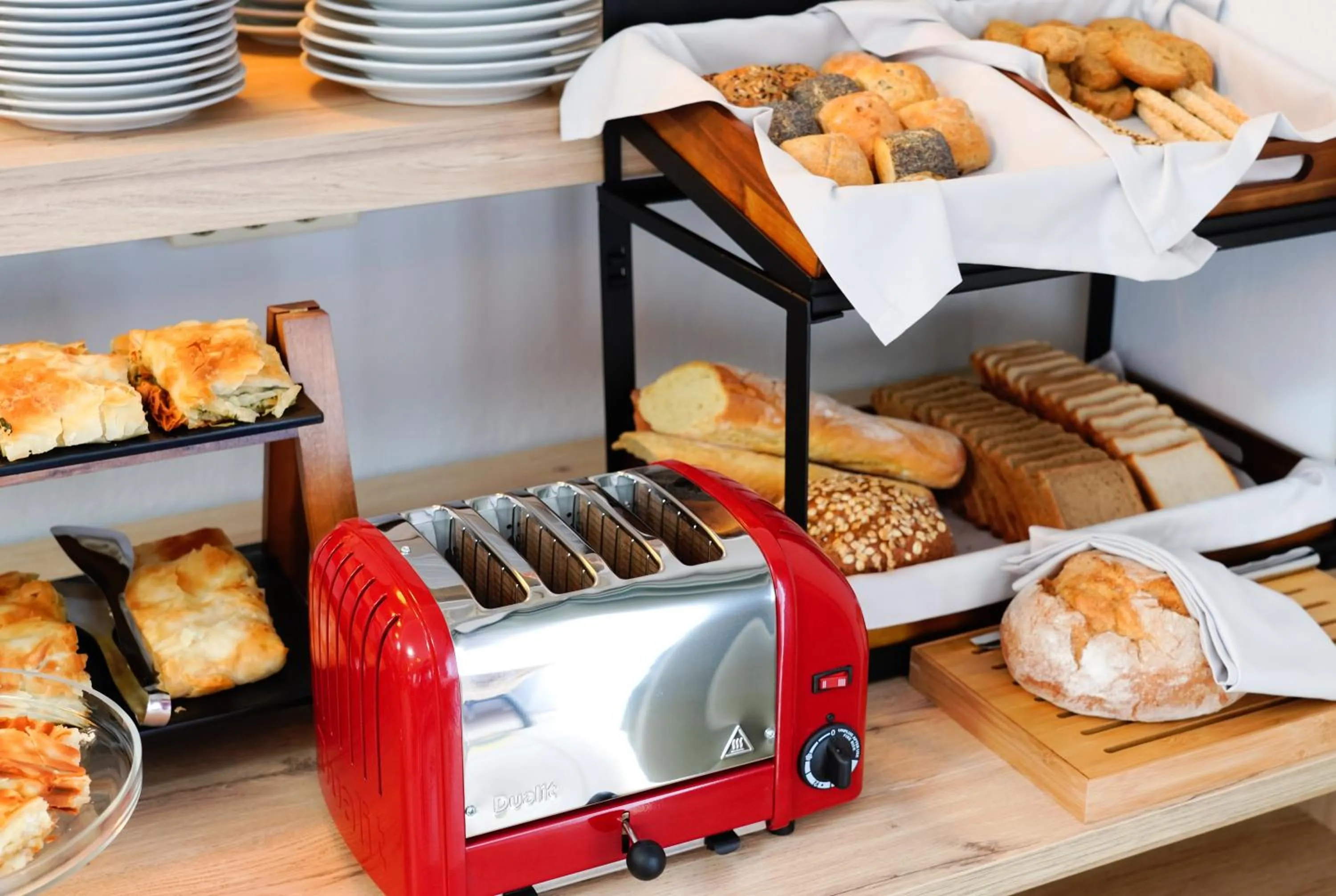 Buffet breakfast in Nefeli Fresh Hotel by Del Mare