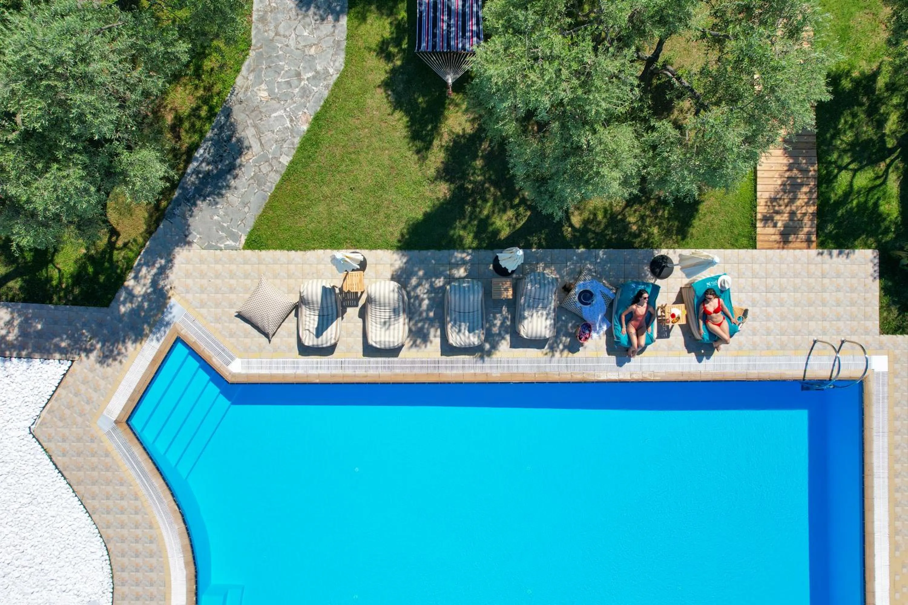 Pool view in Nefeli Fresh Hotel by Del Mare