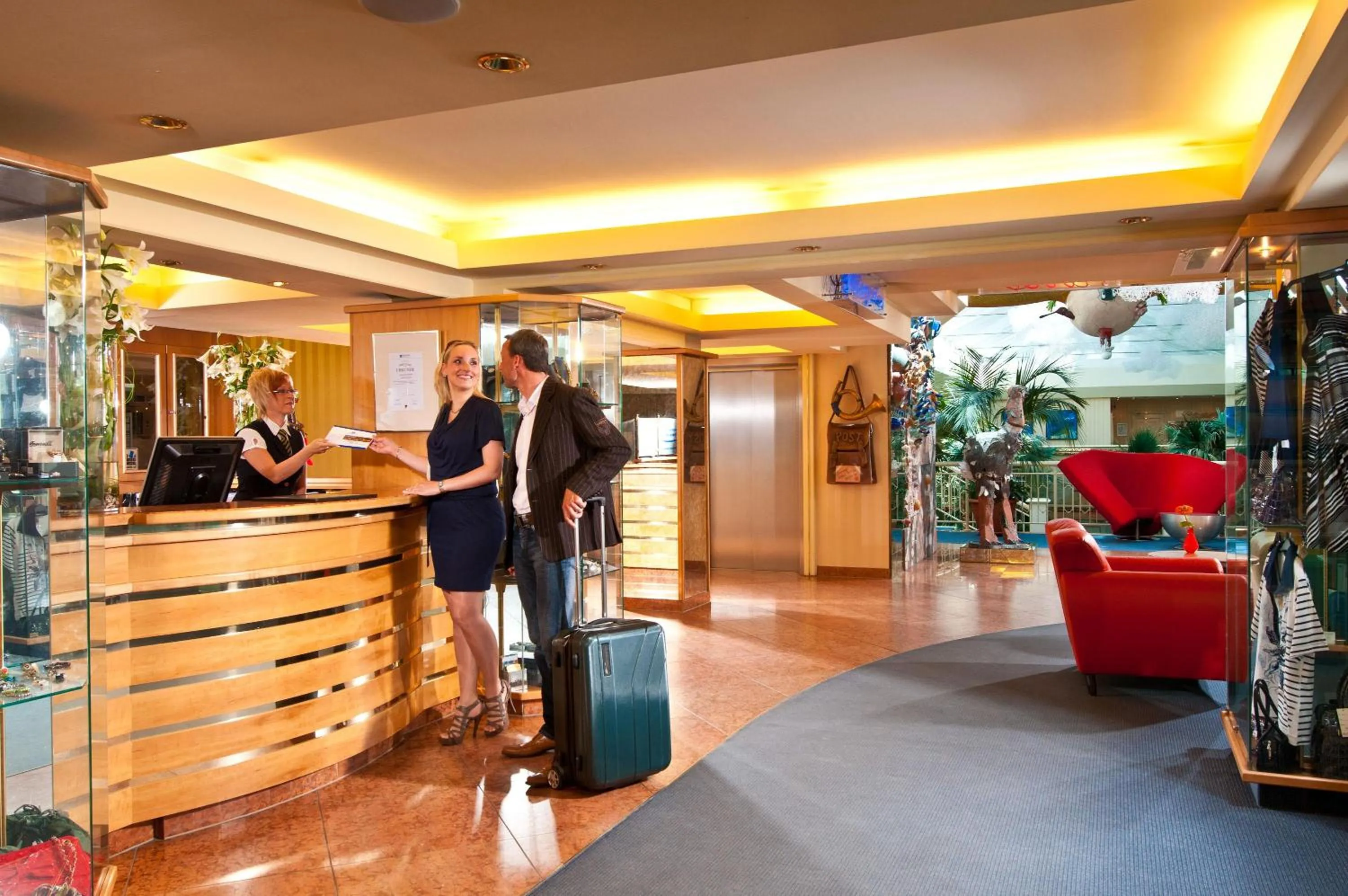 Lobby or reception in Hotel Kaiserhof Heringsdorf