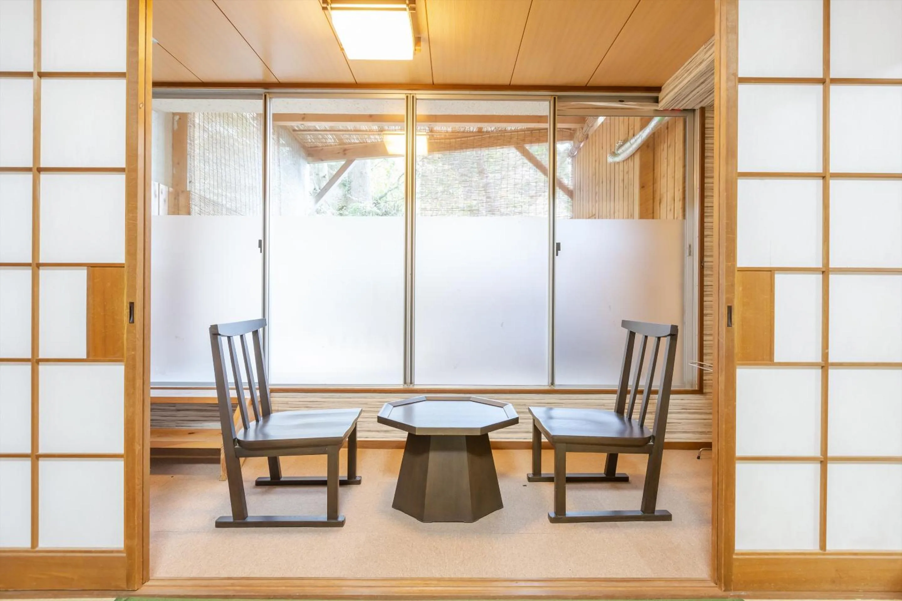 Seating area in Tabist Spa Yubara Okayama Yubaraonsen