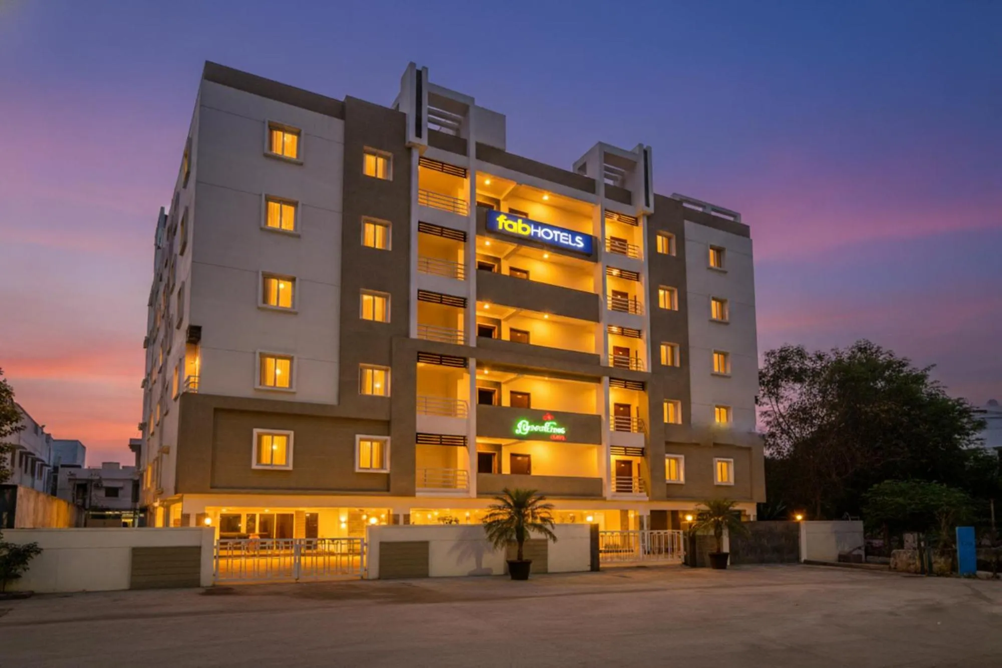 Property building in FabHotel Limestone Suites -750M from Yashoda Hospitals, Somajiguda