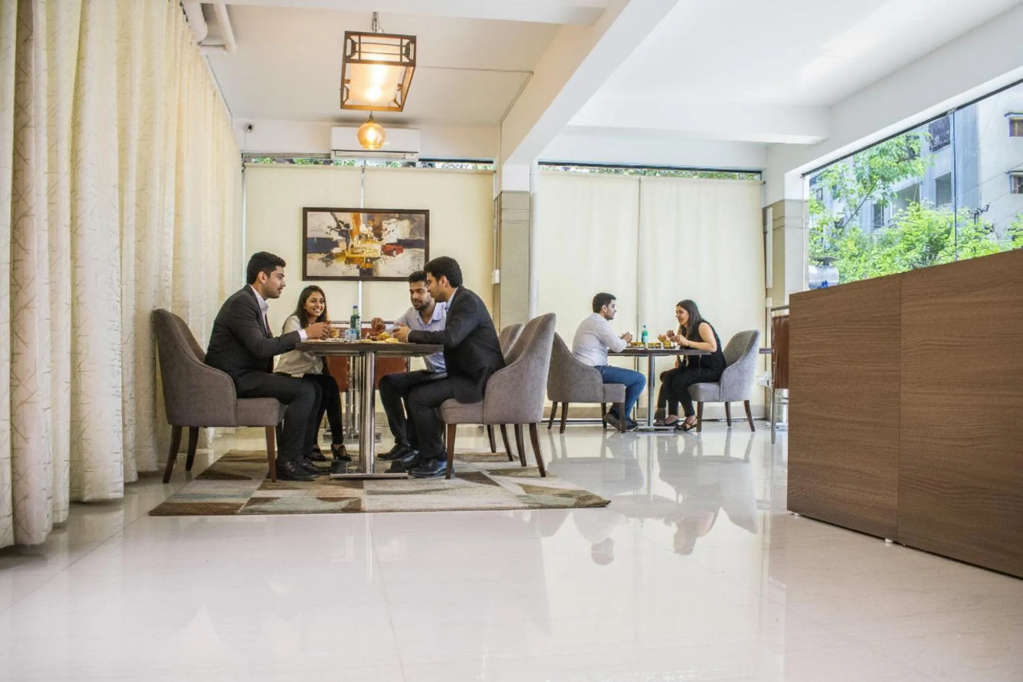 Restaurant/places to eat in FabHotel Limestone Suites -750M from Yashoda Hospitals, Somajiguda