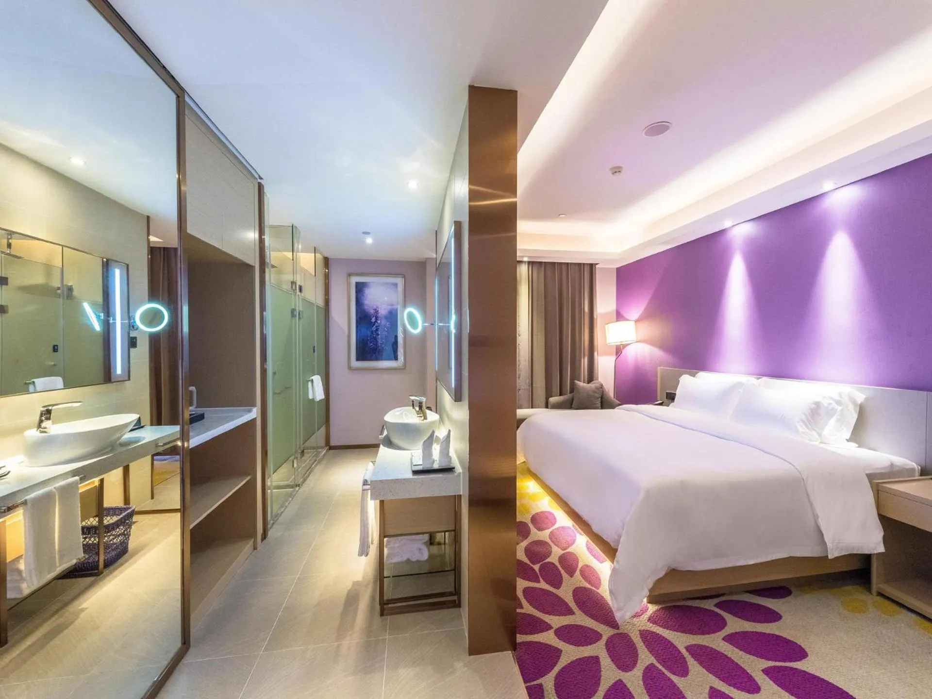 Bed in Lavande Hotels·Foshan Zhoucun Ligang Road Xunfenggang Metro Station