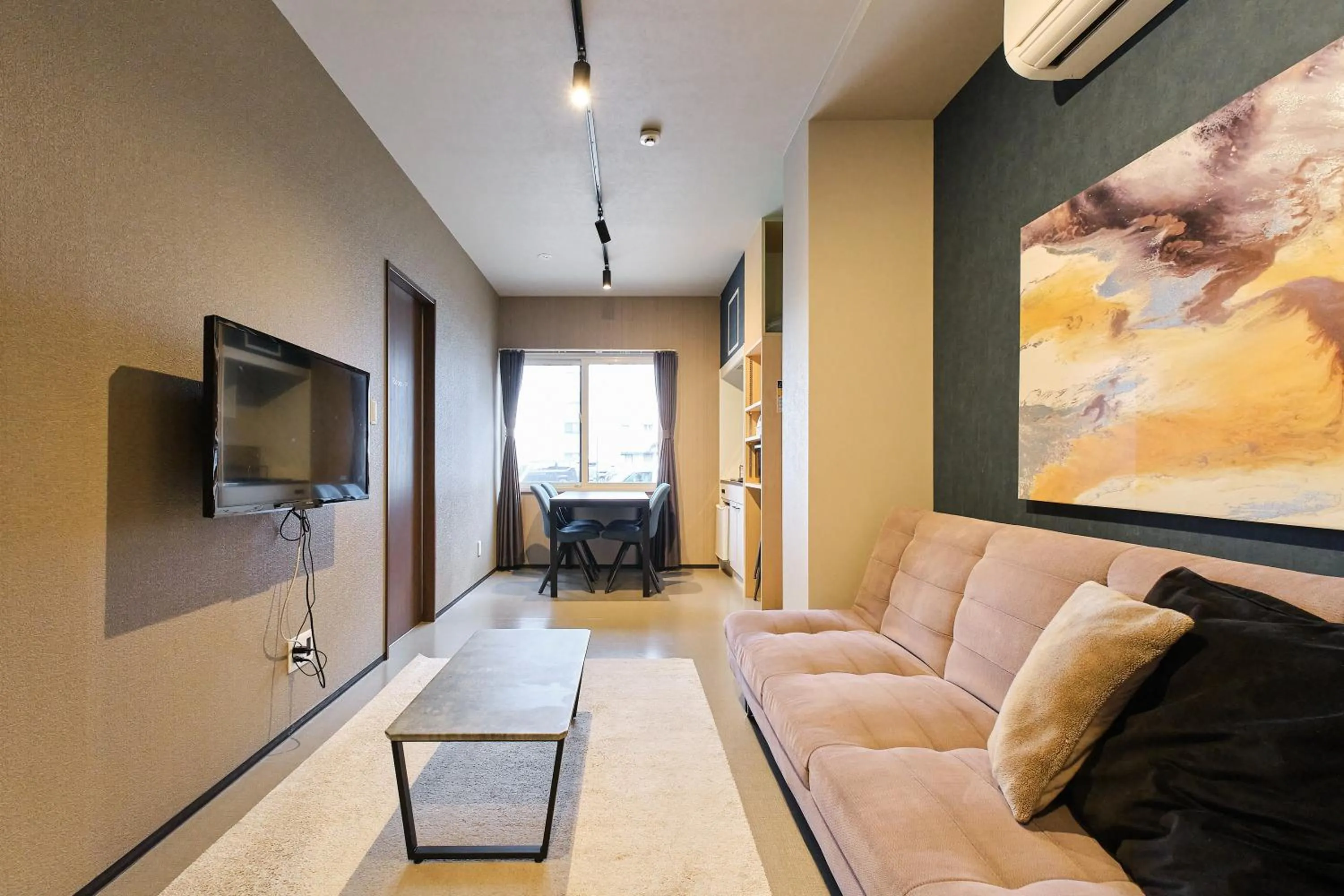 Living room in UCHI Living Stay Sapporo Kikusui