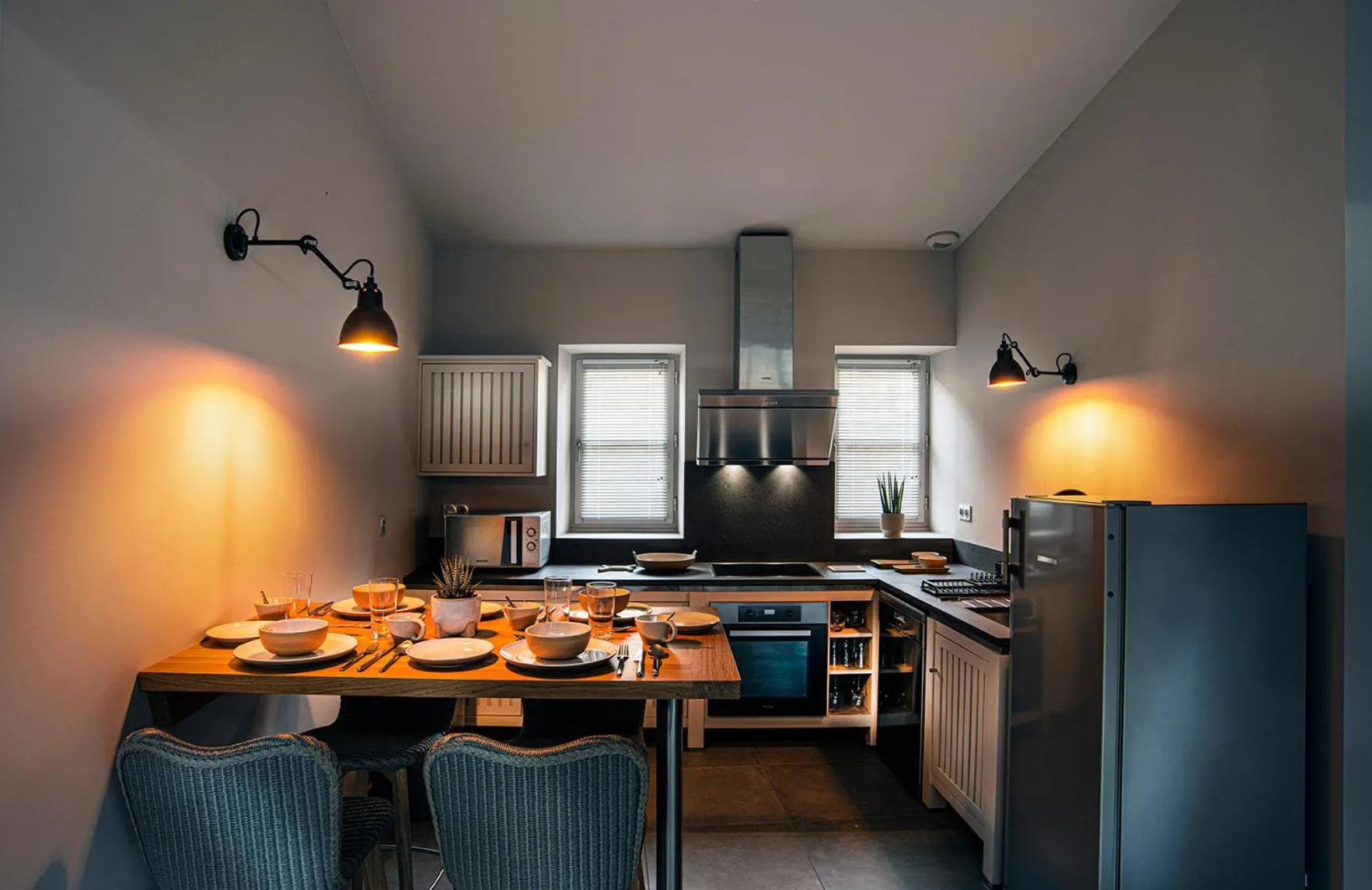 Kitchen or kitchenette in The view of Montpeyroux