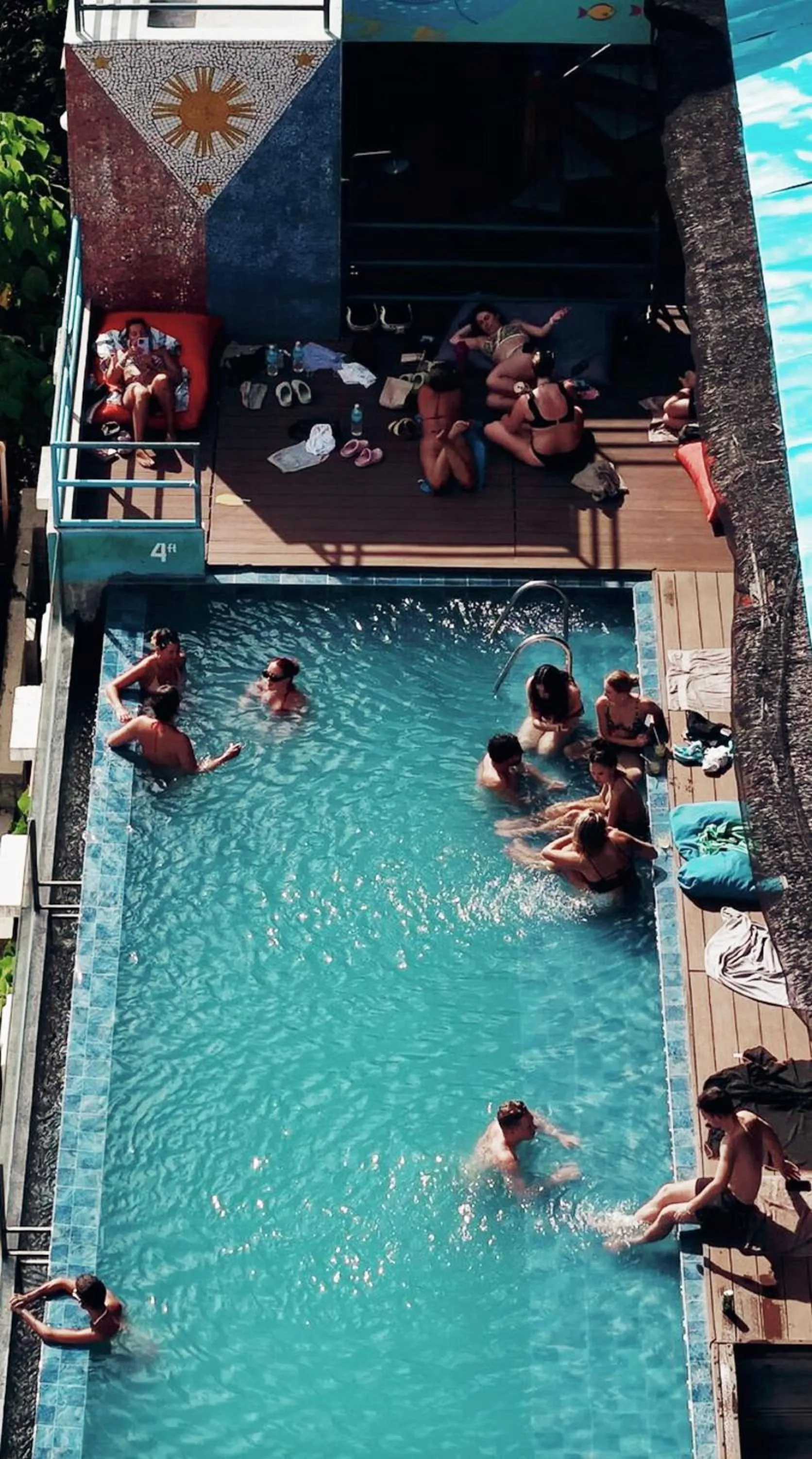 Pool view in Outpost Hostel - Coron