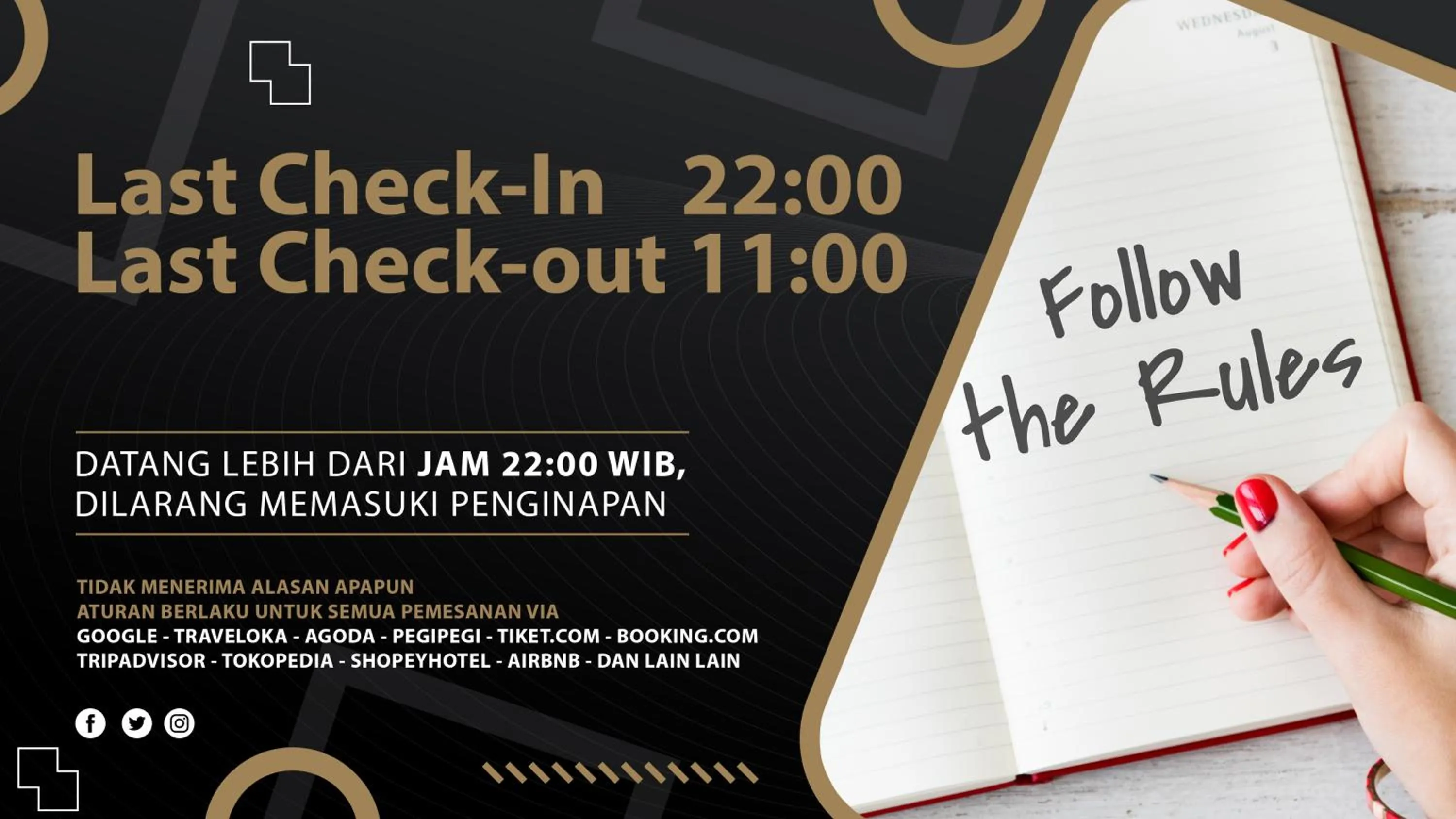 Text overlay in Kost Harian Semarang Murah