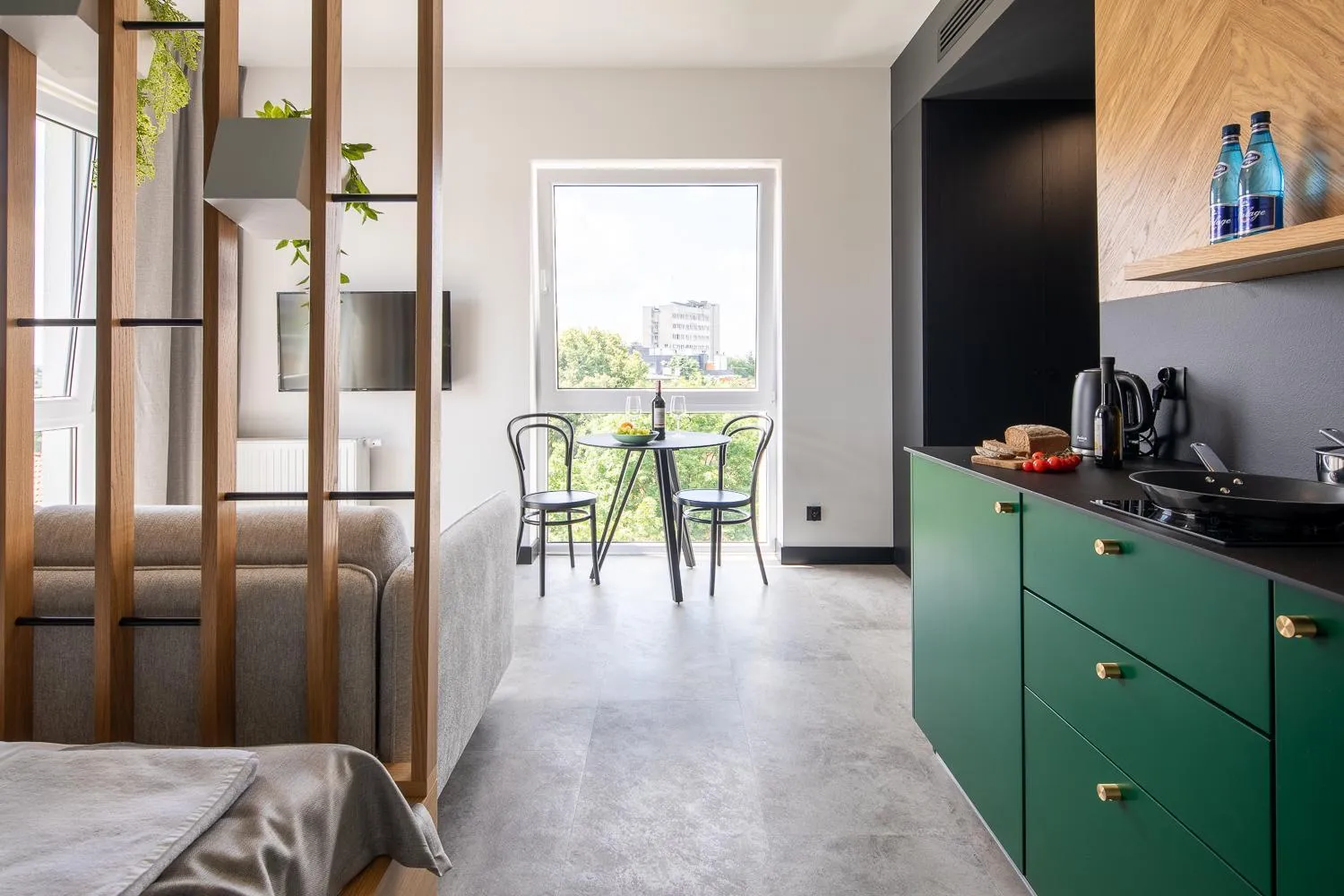 Kitchen or kitchenette in TOP Garden Aparthotel