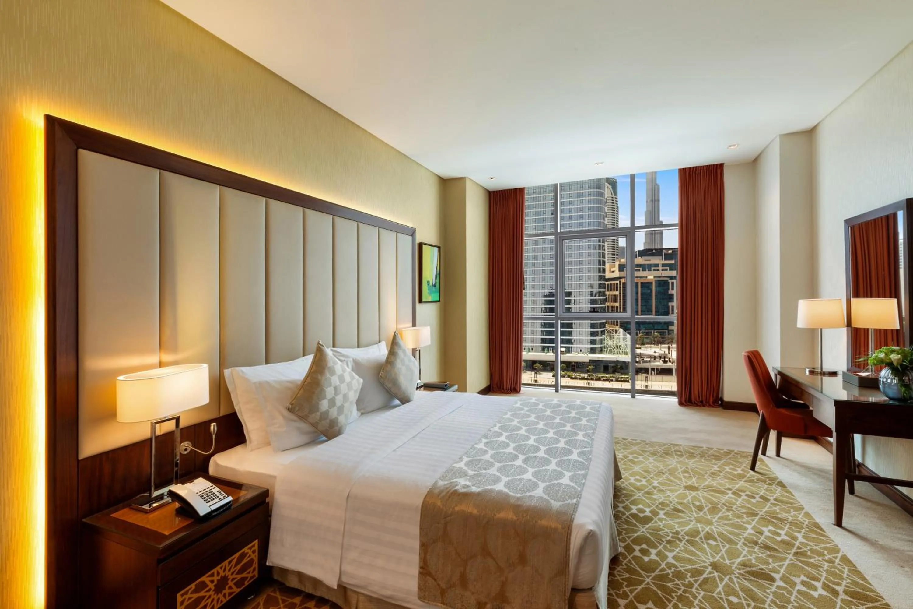 Bedroom, Bed in Royal Continental Suites Business Bay - Deluxe Apartments