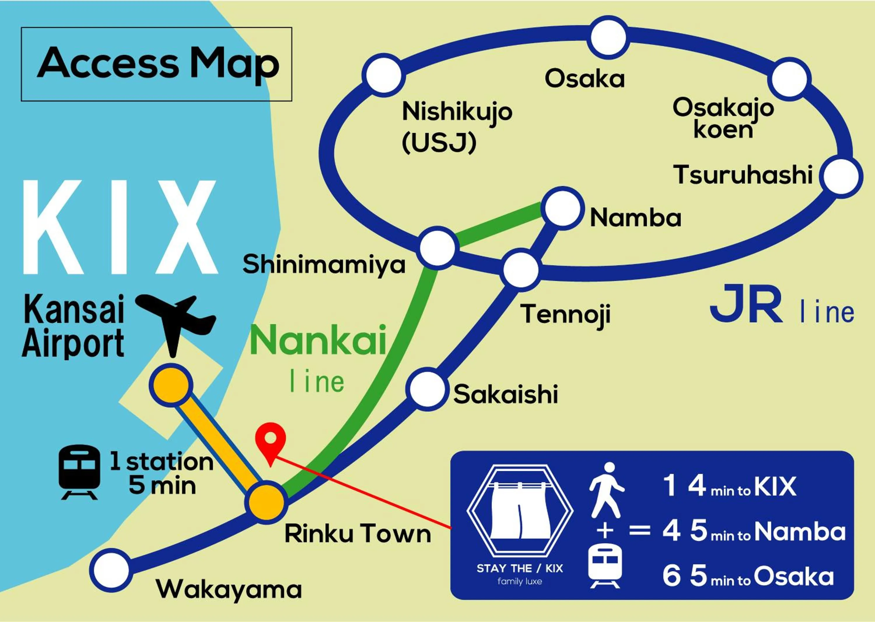 Location in Apartment Hotel STAY THE Kansai Airport