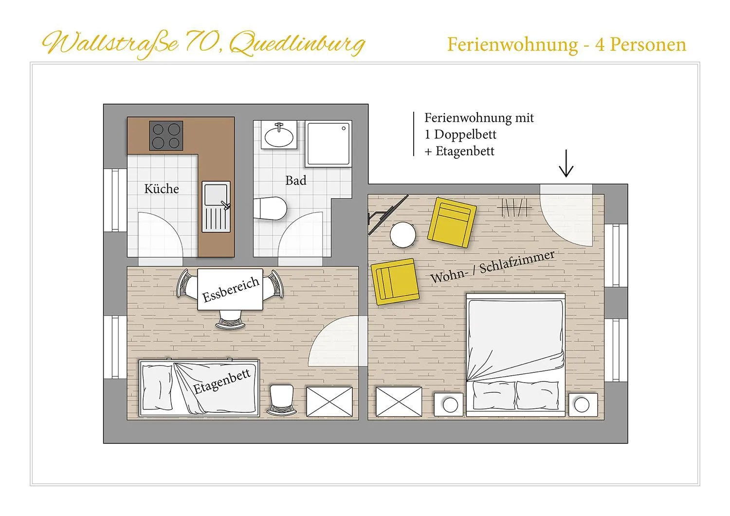 Floor plan in Ferienwohnungen Quedlinburg im Harz