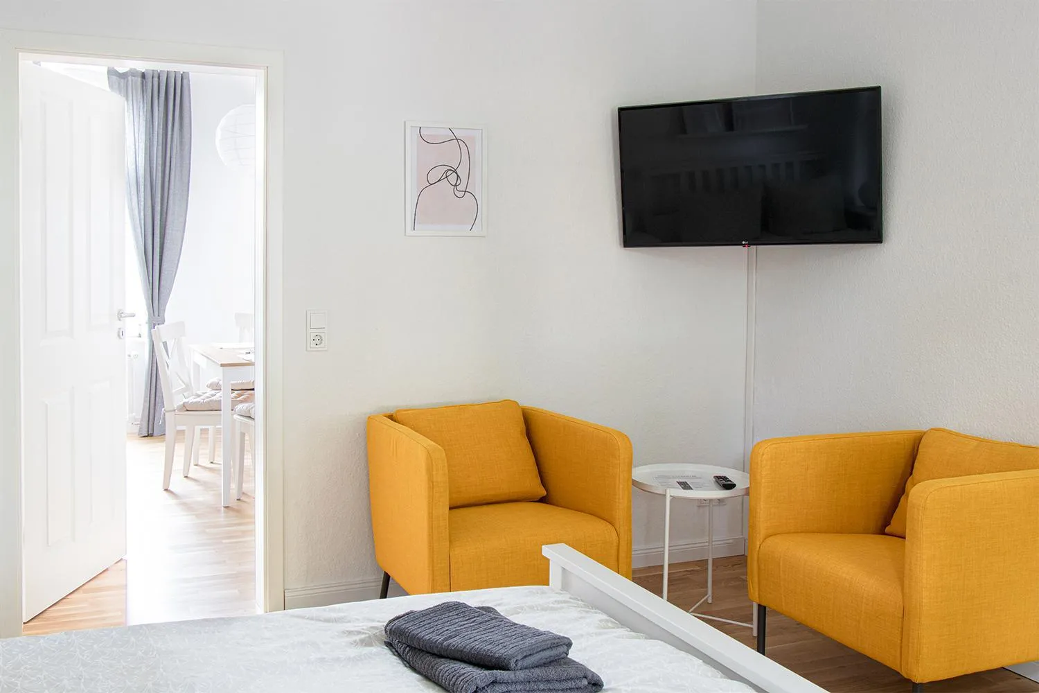 TV and multimedia, Bed in Ferienwohnungen Quedlinburg im Harz