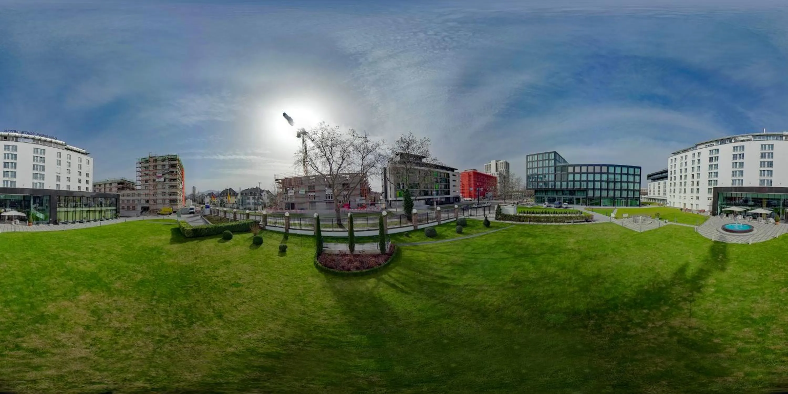 Garden view in Hotel Stadt Freiburg