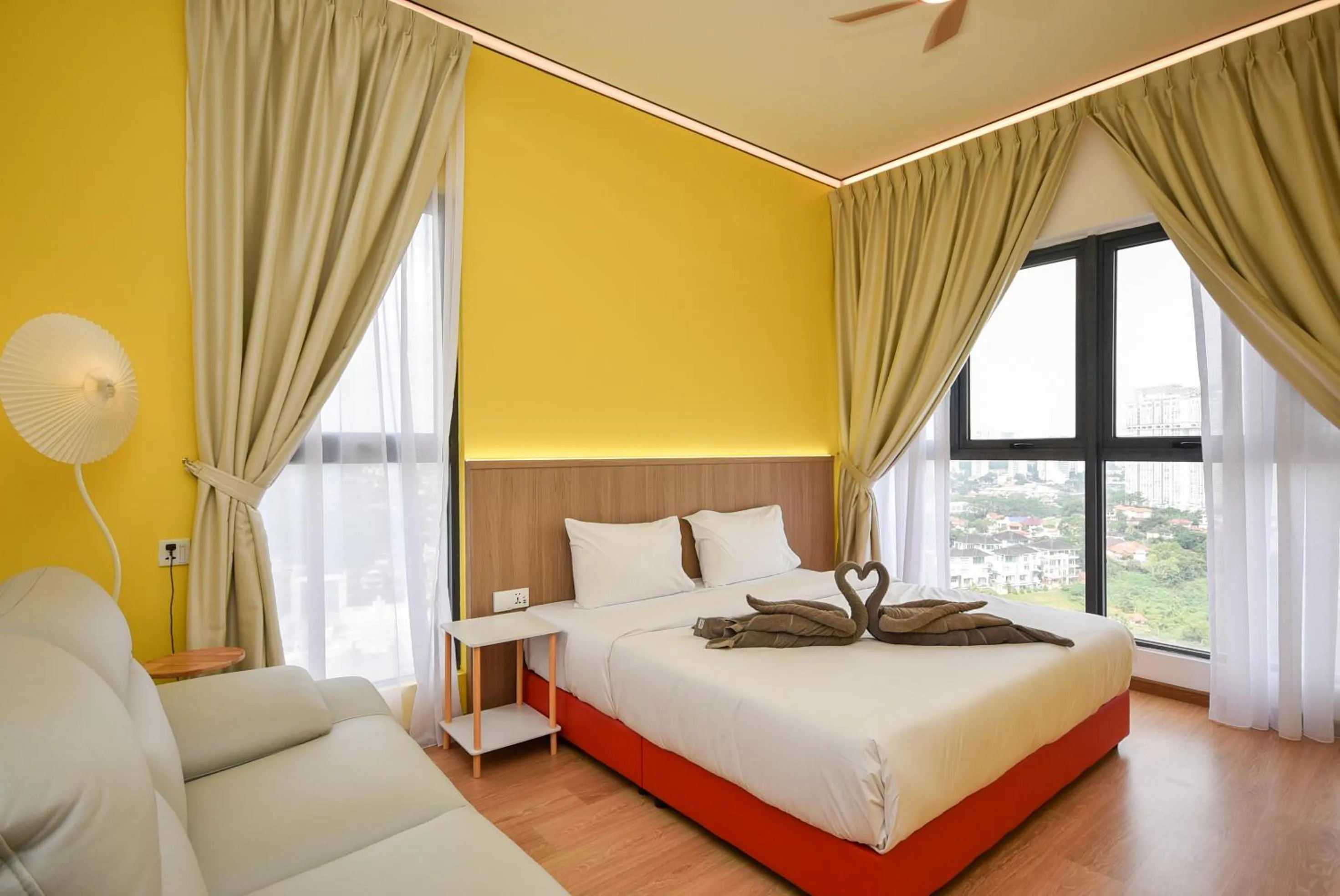 Bedroom, Bed in Country Garden Seaview Suite by Nest Home at Danga Bay