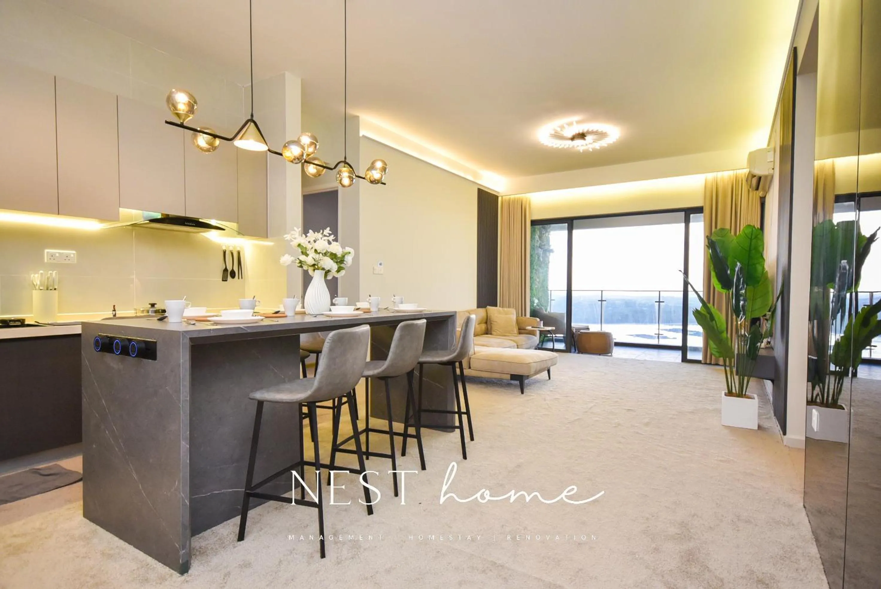 Living room in Country Garden Seaview Suite by Nest Home at Danga Bay