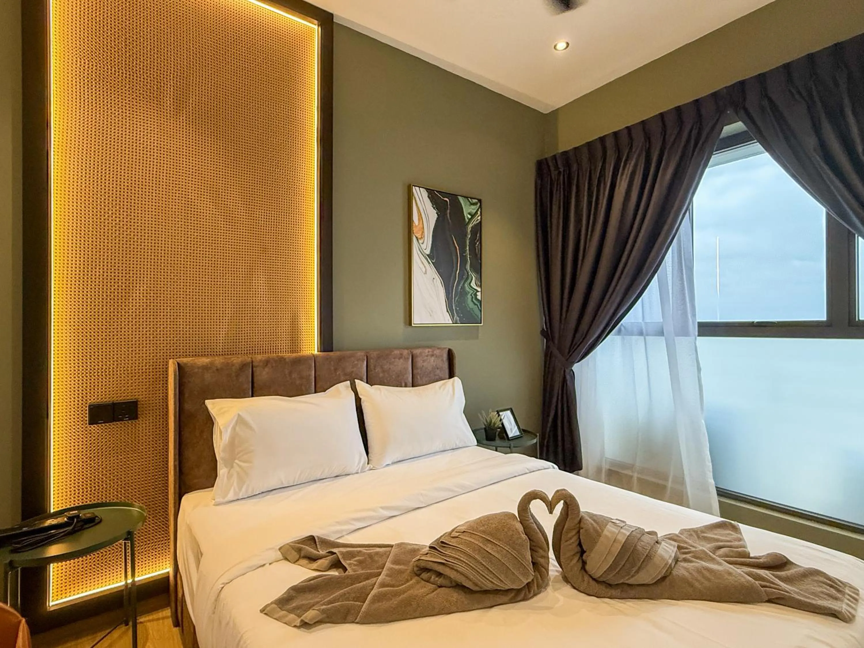 Bed in Country Garden Seaview Suite by Nest Home at Danga Bay