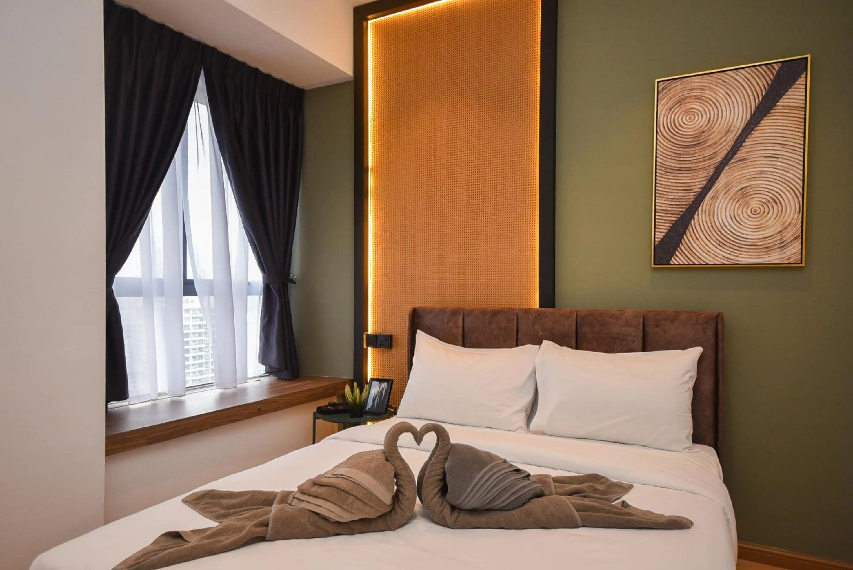 Bed in Country Garden Seaview Suite by Nest Home at Danga Bay