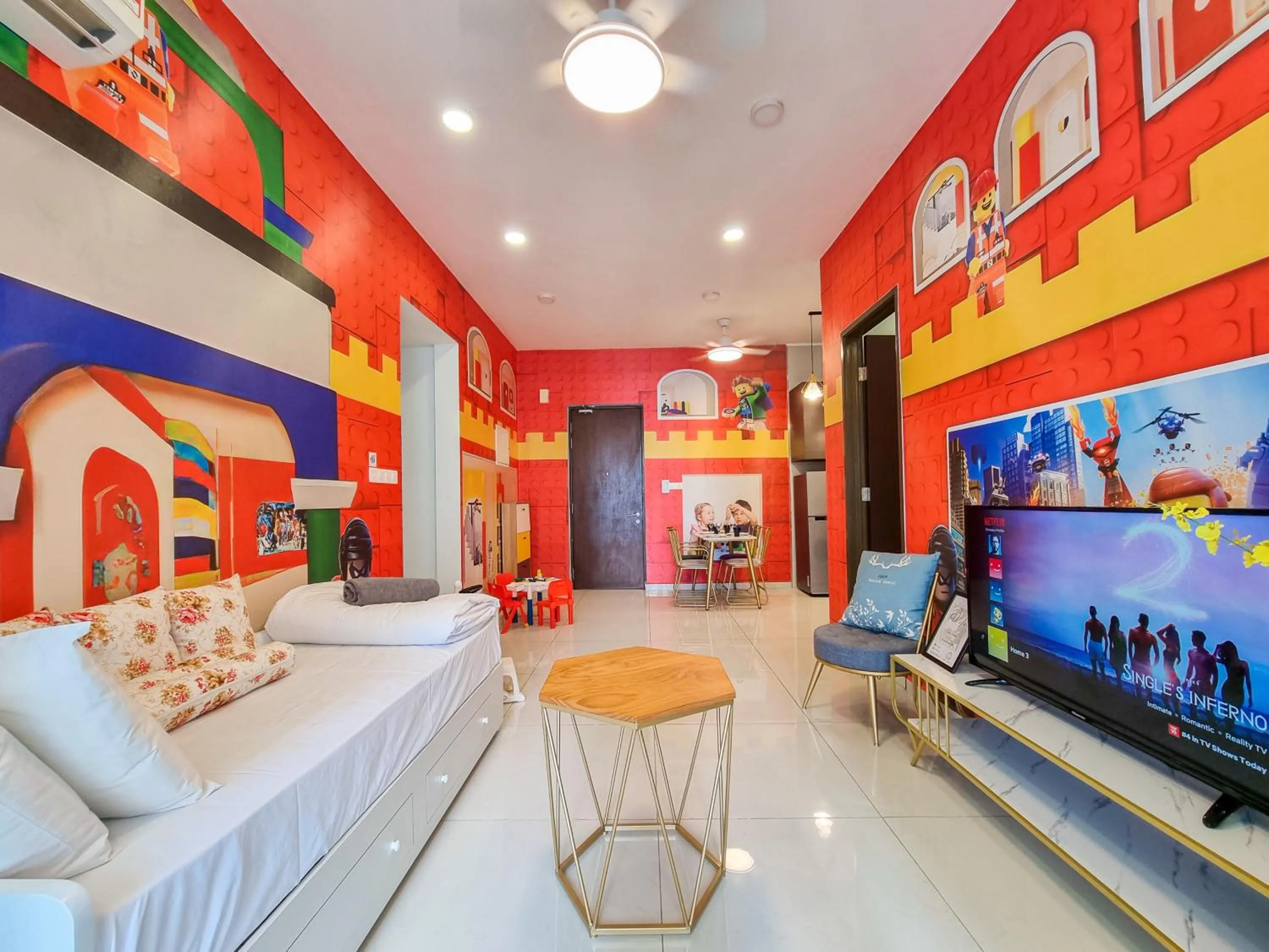 Living room, Bed in Country Garden Seaview Suite by Nest Home at Danga Bay