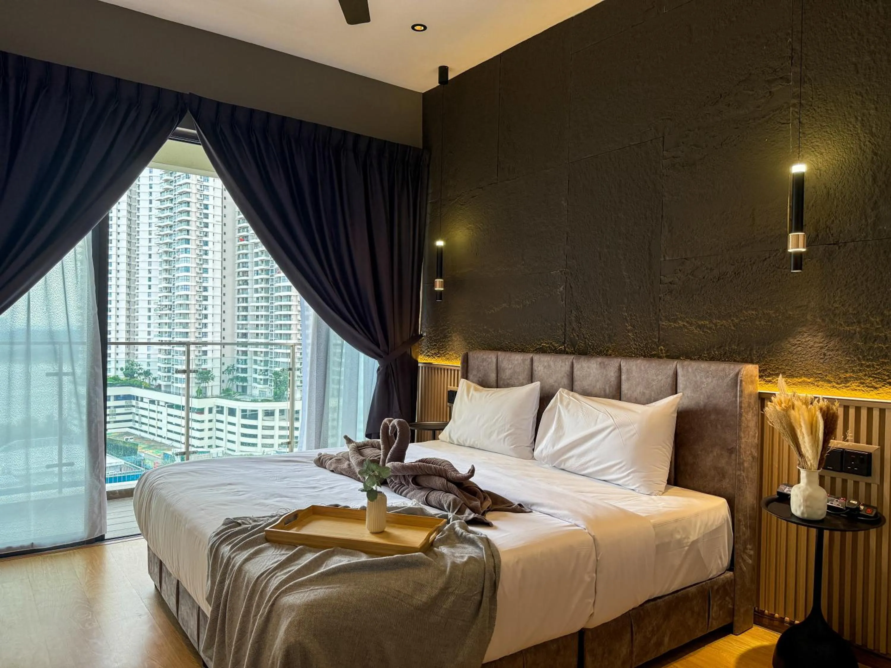 Bed in Country Garden Seaview Suite by Nest Home at Danga Bay