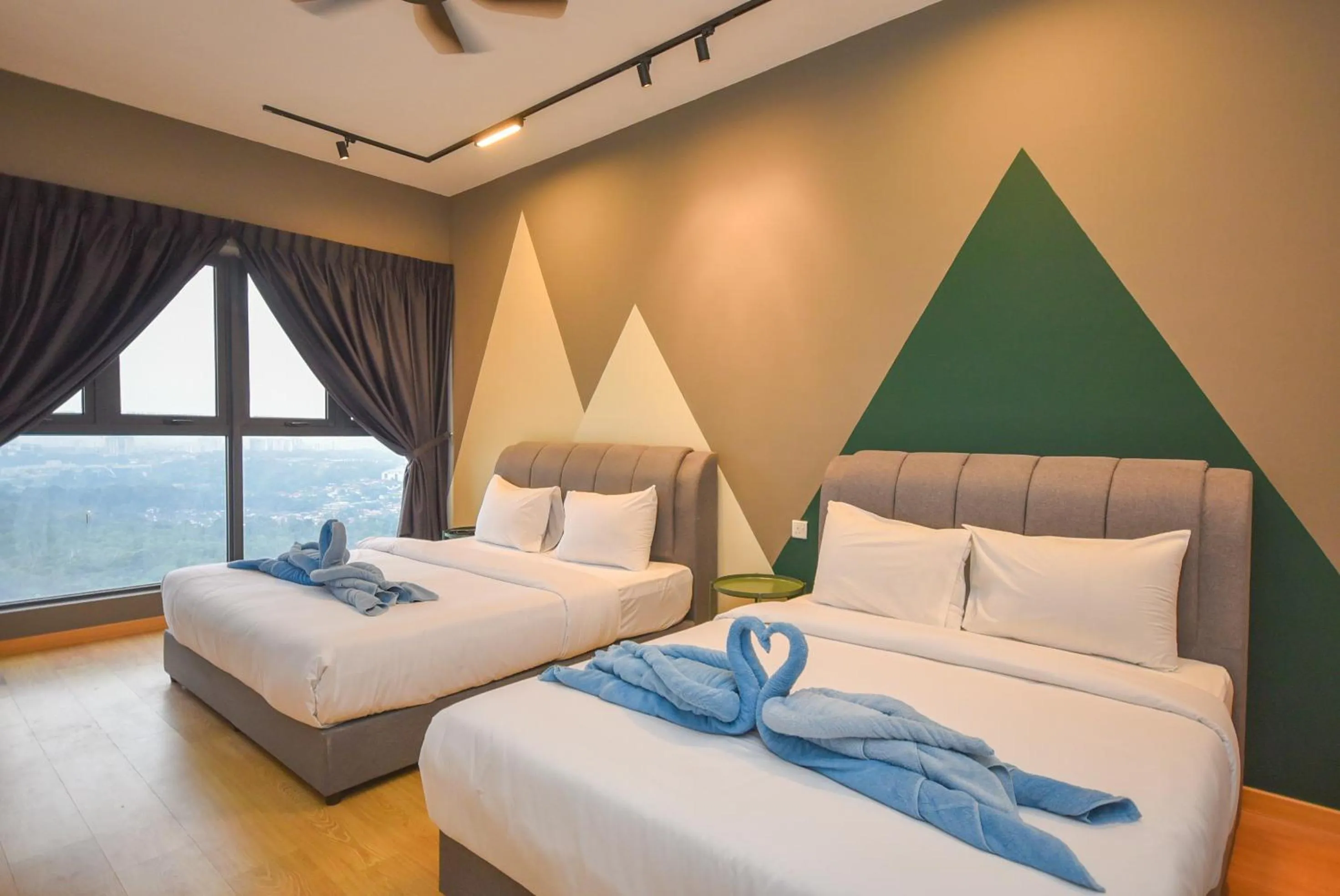 Bed in Country Garden Seaview Suite by Nest Home at Danga Bay