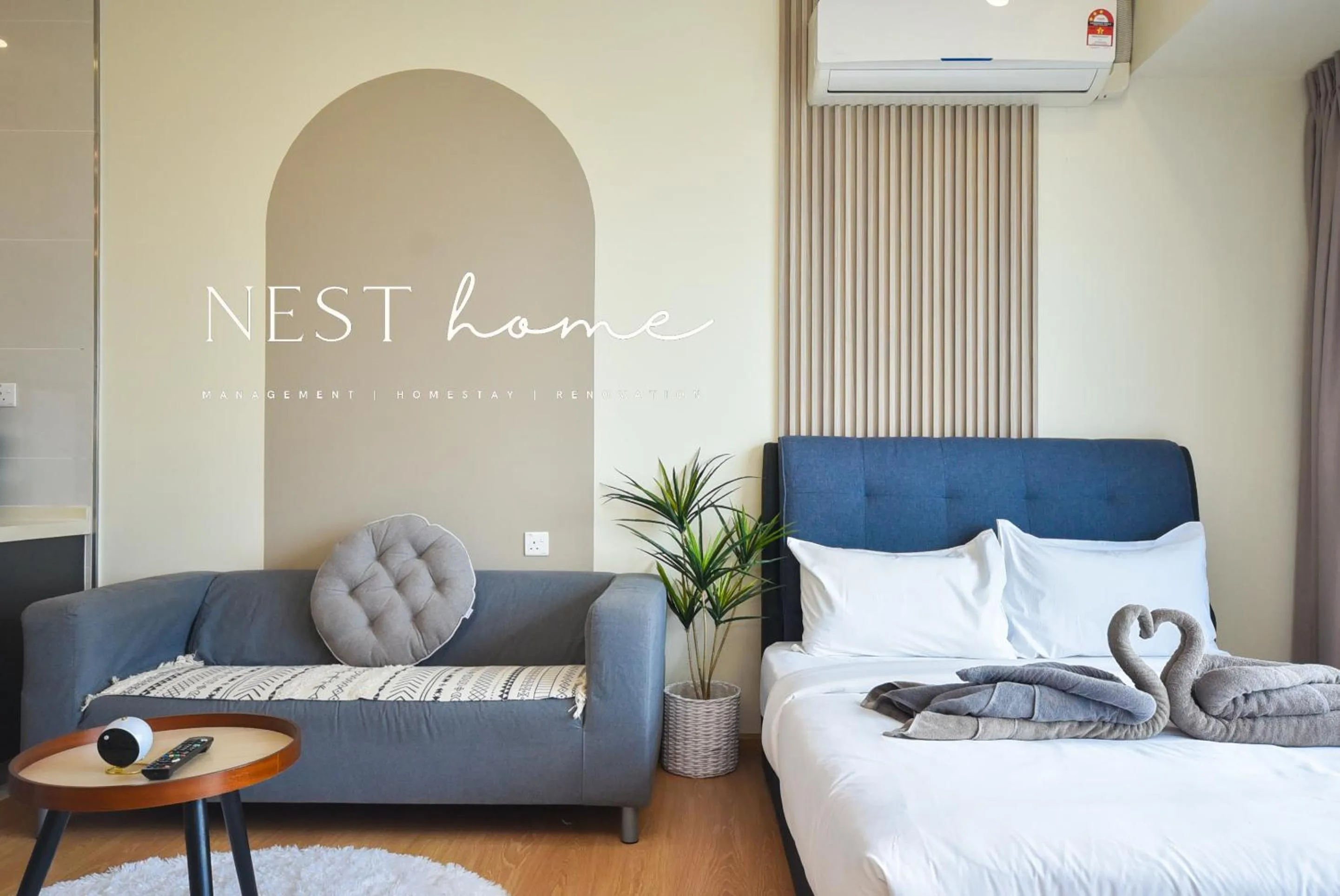 Bed in Country Garden Seaview Suite by Nest Home at Danga Bay